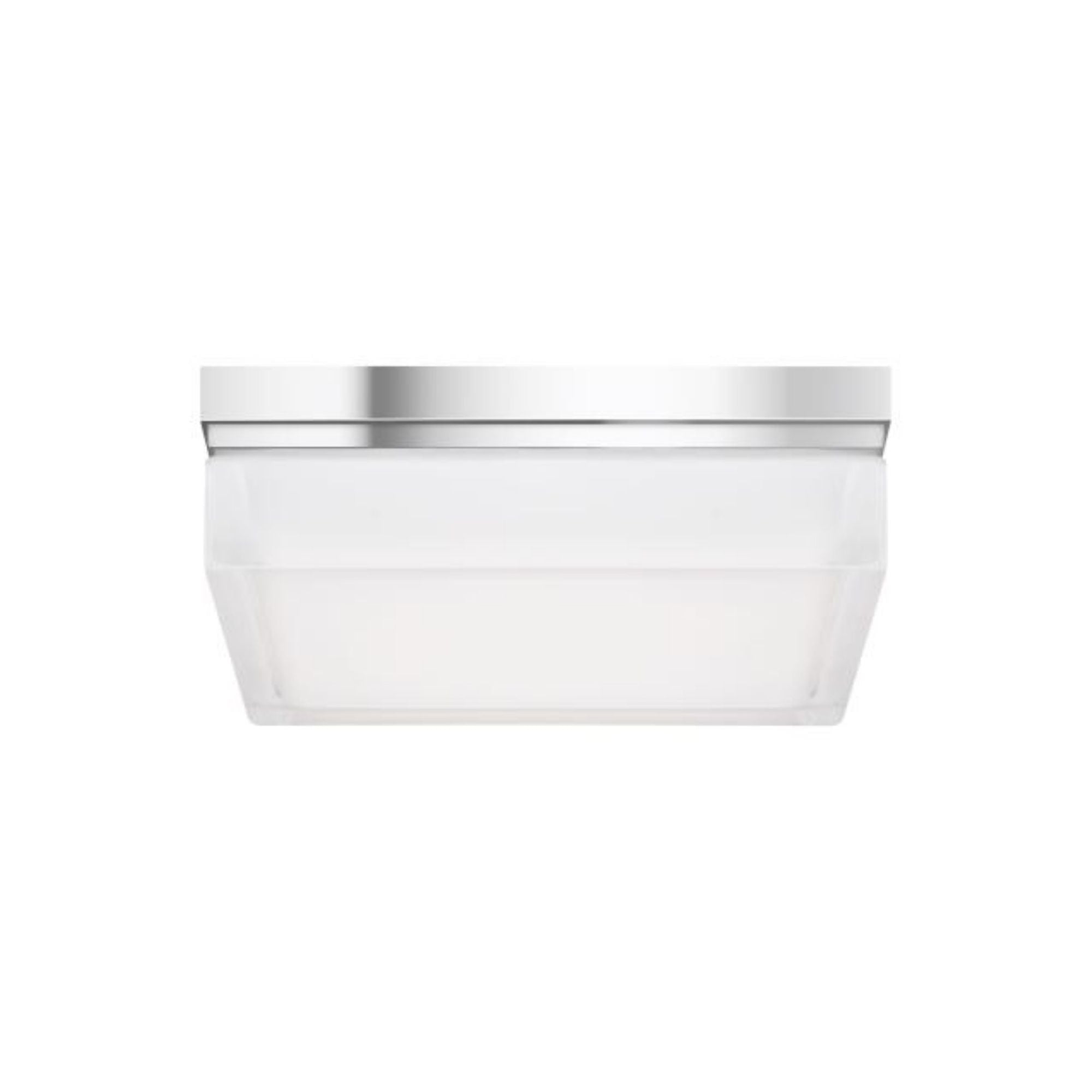 Boxie Large Flush Mount Flush & Semi-Flush Mount, Wall Collection 1-Light LED 2700K Chrome by Sean Lavin