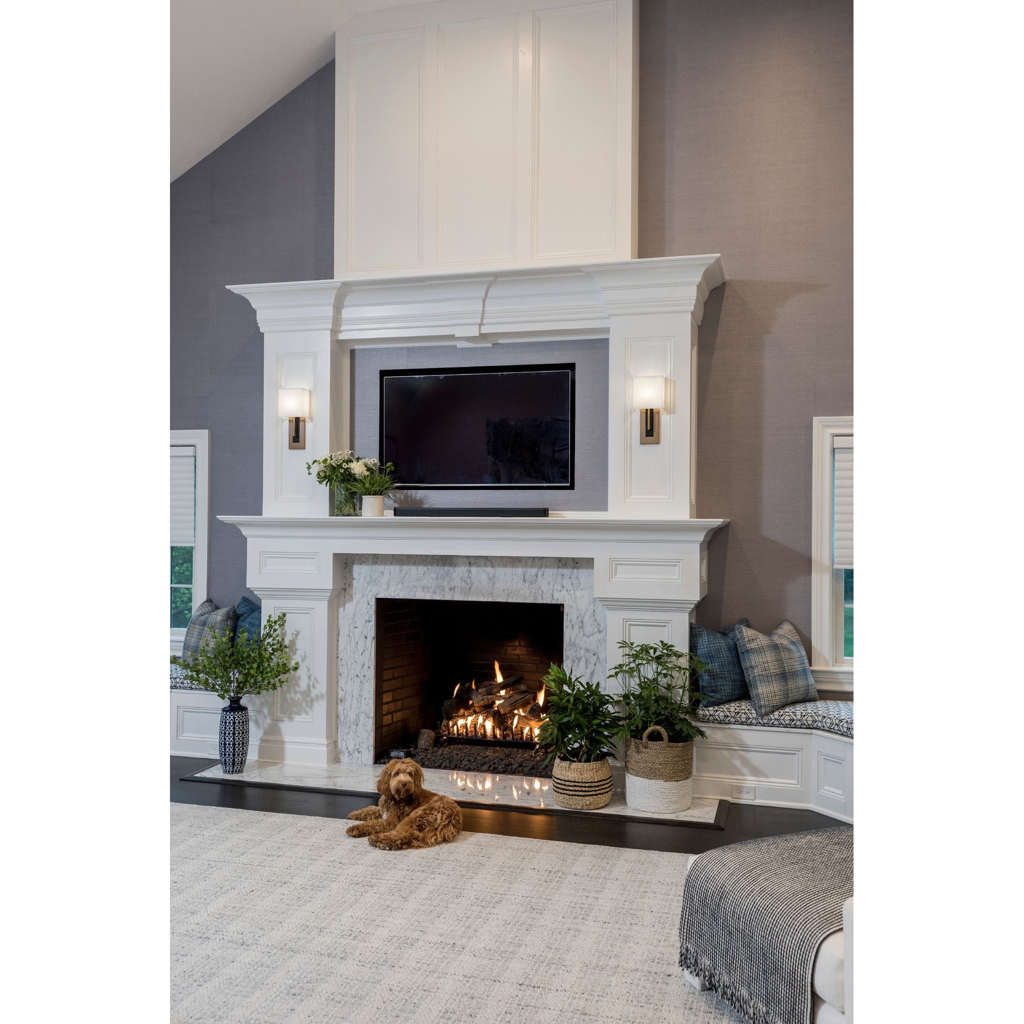 Brent 6.5'' Vibrant Gold + Black Forged Sconce Gold 6.5"W x 15"H x 4"D