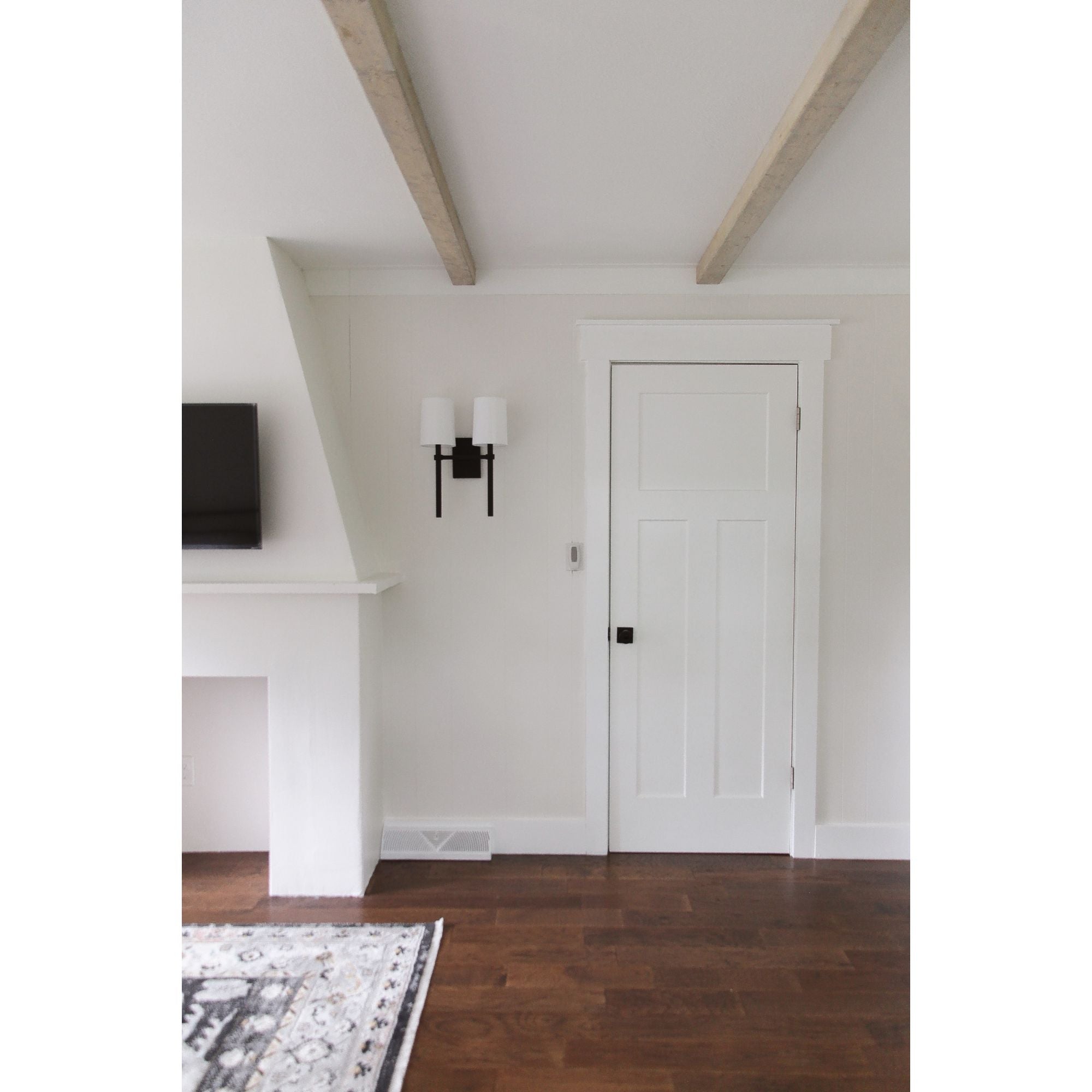 Bromley 2 Light Black Forged Sconce Silk Shade 13.75"W x 18.5"H x 7.25"D