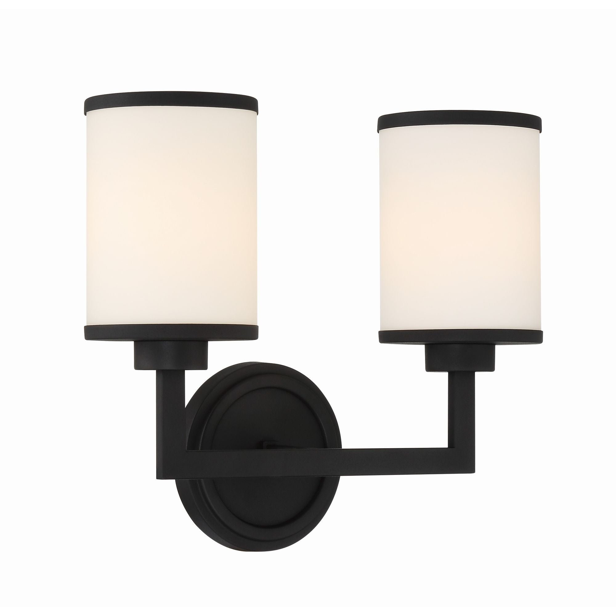 Bryant 2 Light Black Forged Sconce 14.5"W x 12.75"H x 5.75"D