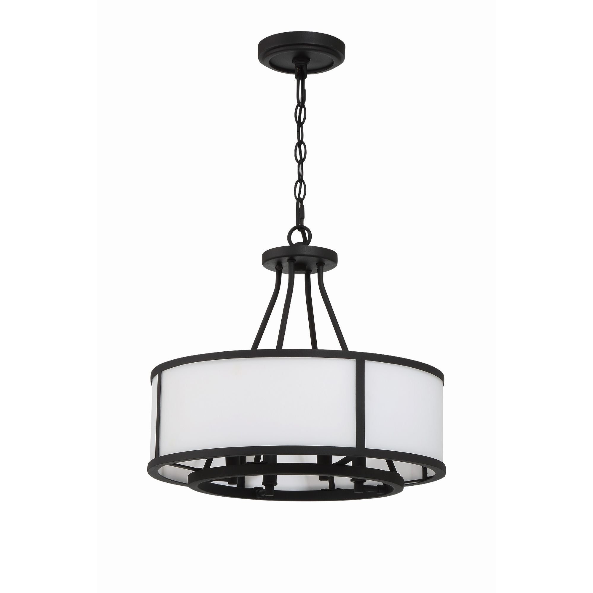 Bryant 18'' Black Forged Chandelier Black 18"W x 16.75"H x 18"D