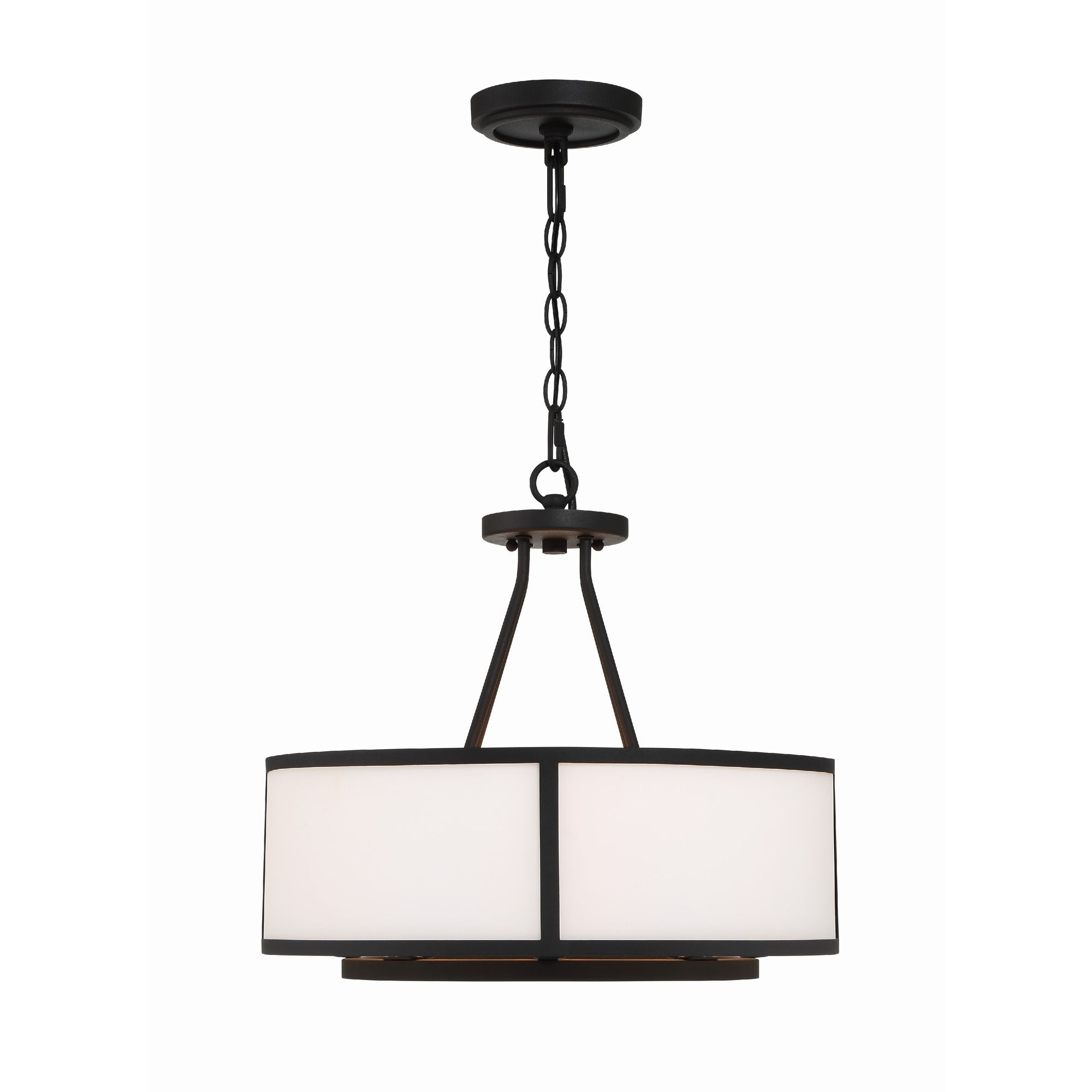 Bryant 18'' Black Forged Chandelier Black 18"W x 16.75"H x 18"D