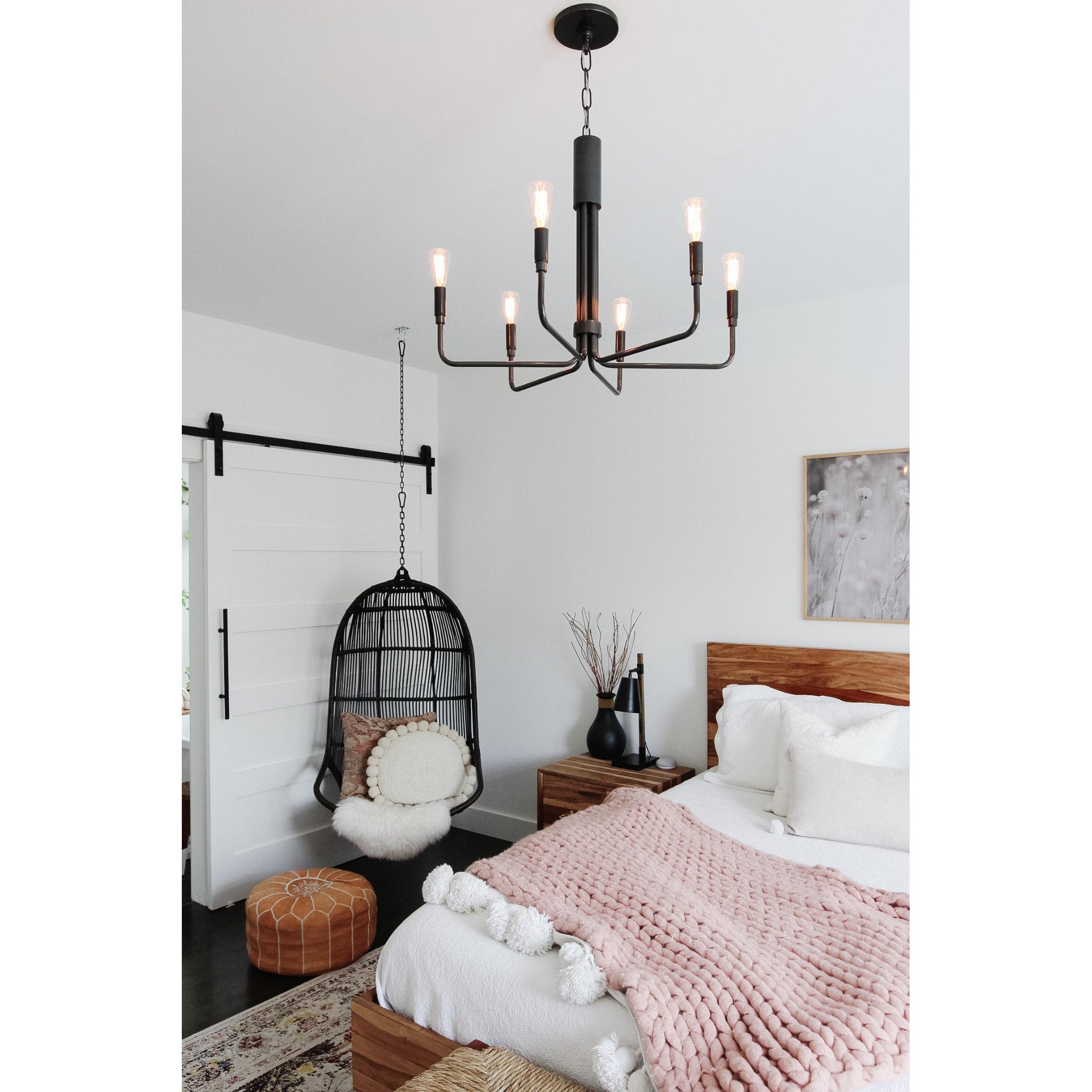 Brigitte 6-Light Chandelier in Old Bronze 25L x 25W x 19.25H