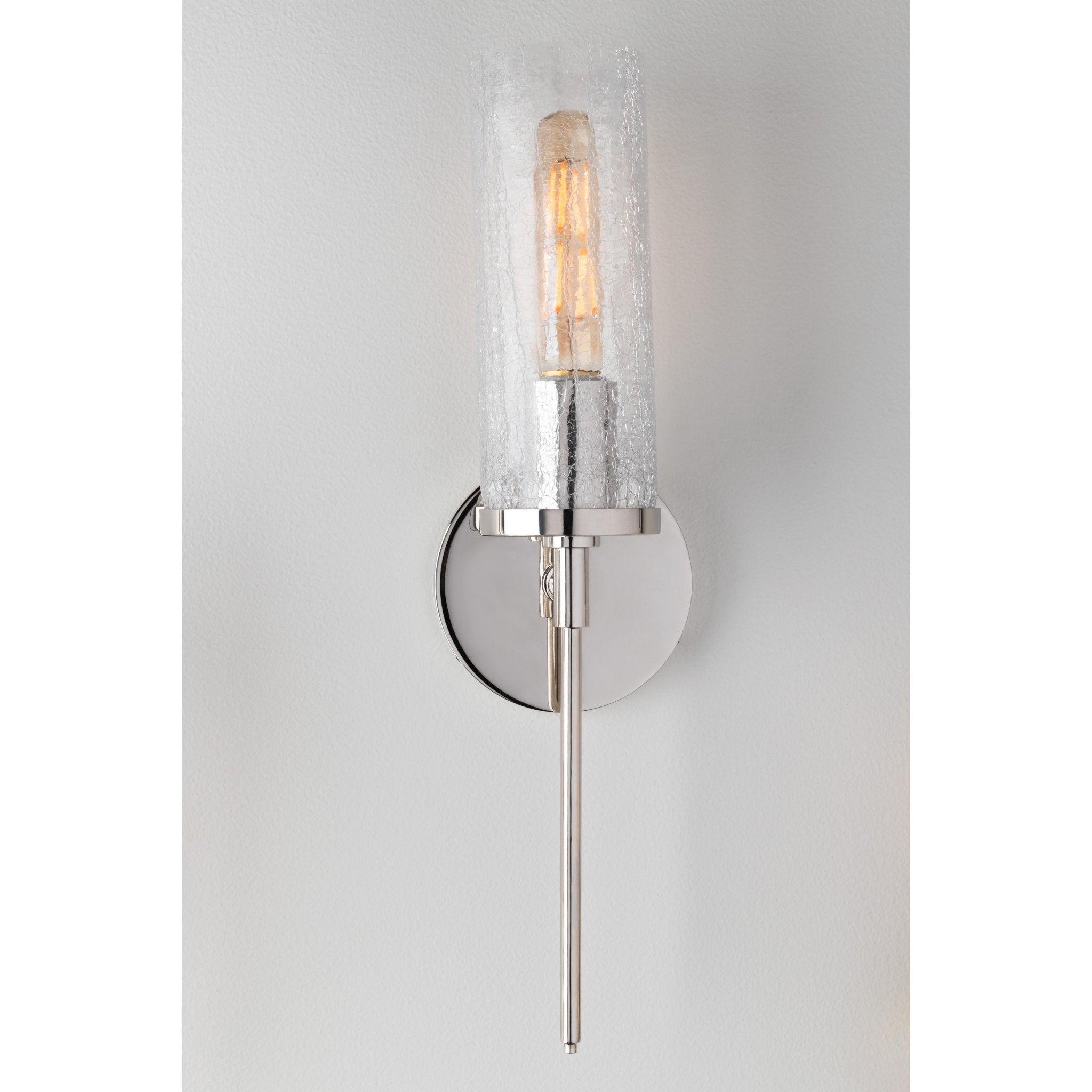 Olivia 1-Light Wall Sconce in Polished Nickel 4.75L x 4.75W x 18.75H