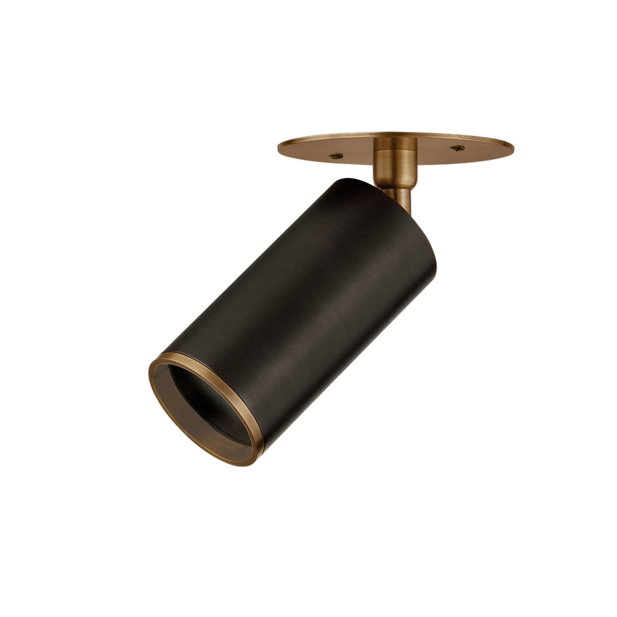 Caleb Flush Mount 1-Light LED in Patina Brass/Bronze 4.75L x 4.75W x 7.25H