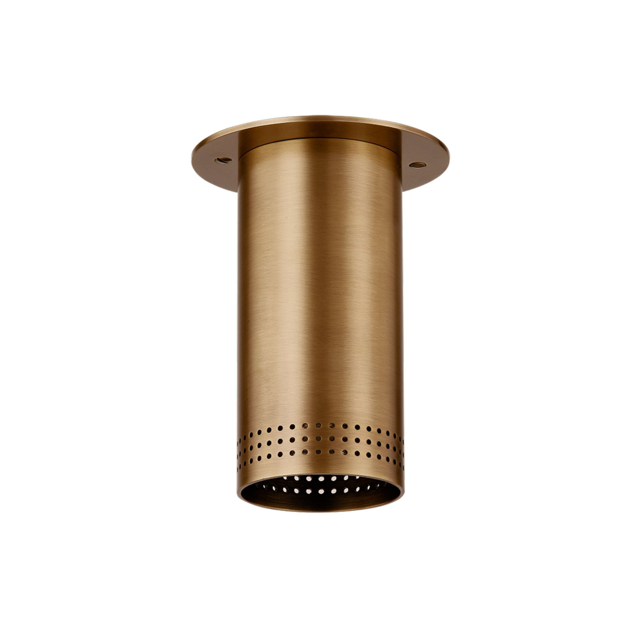 Berg Flush Mount 1-Light LED in Patina Brass 4.75L x 4.75W x 6.25H