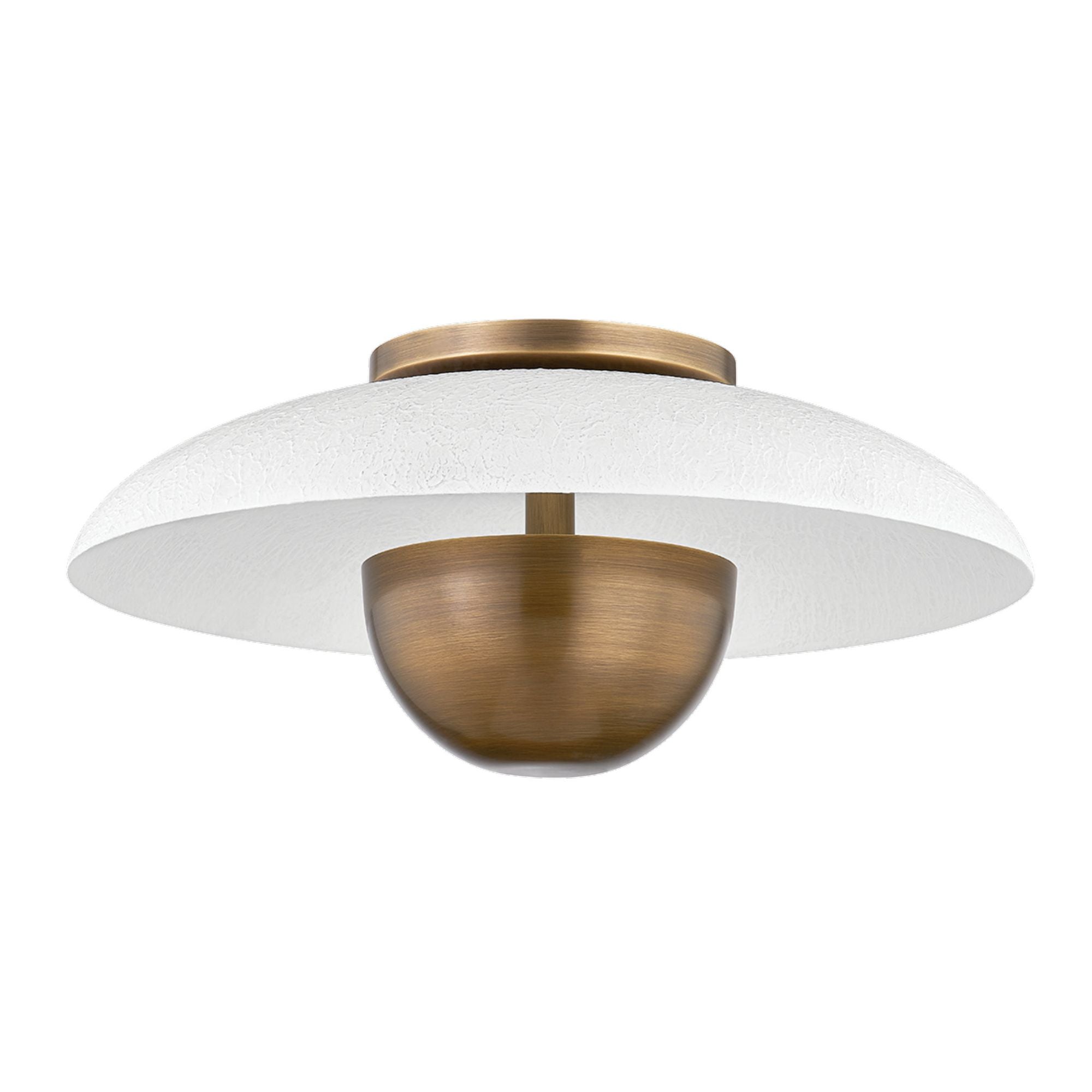 Noah Flush Mount 1-Light LED in Patina Brass 14L x 14W x 6H