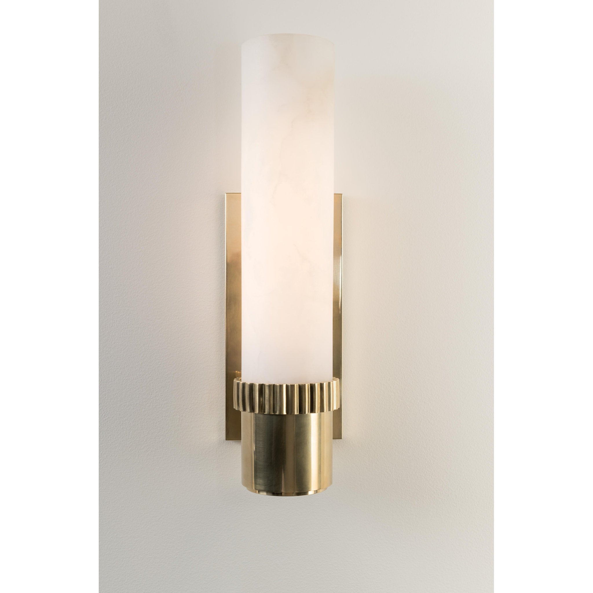 Argon 1-Light Wall Sconce in Aged Brass 4.25L x 4.25W x 15.25H