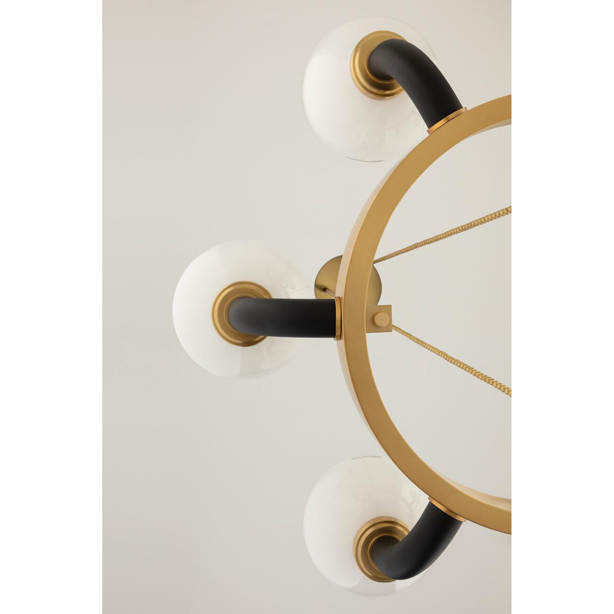 Werner 12-Light Chandelier in Aged Brass/Black 61L x 61W x 14.5H