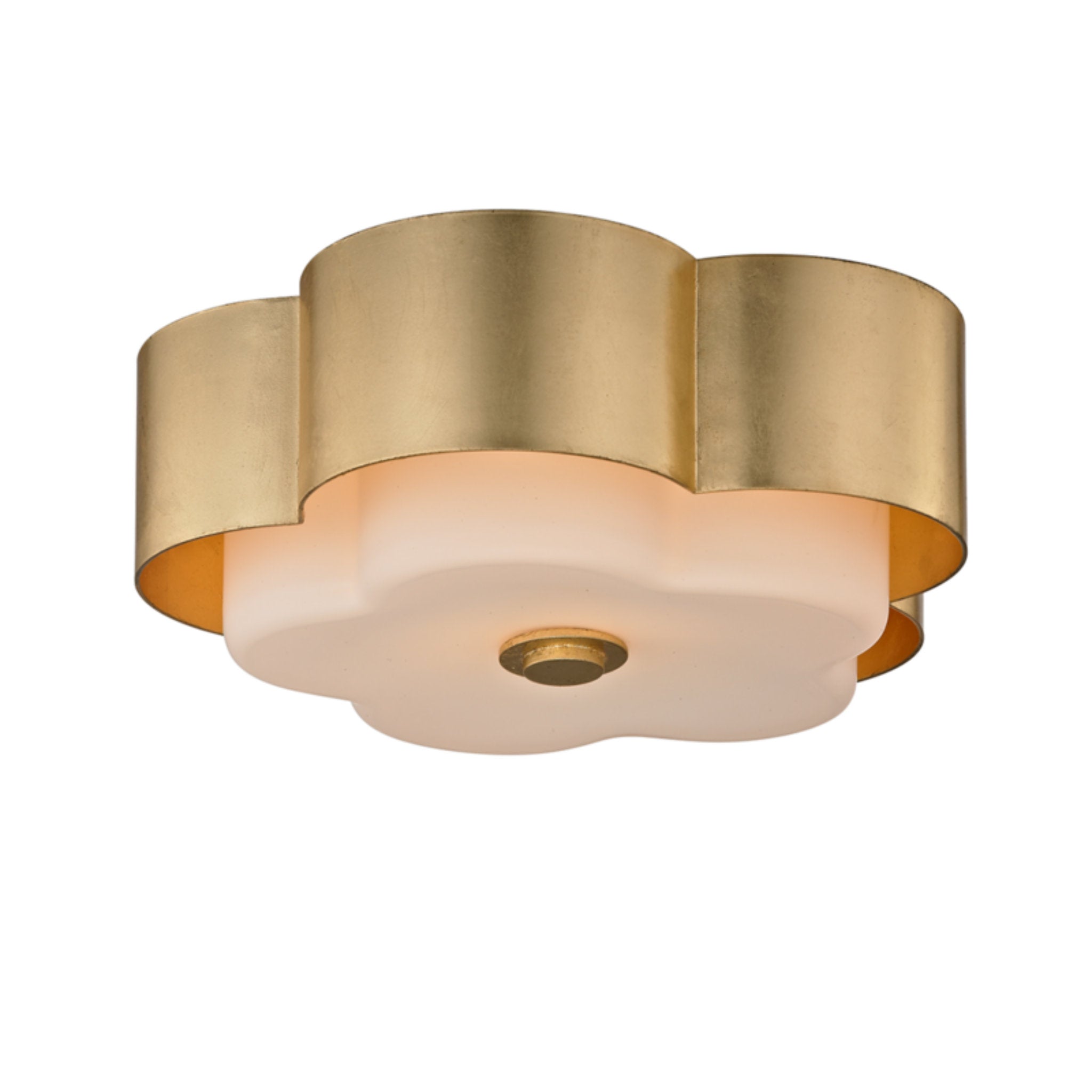 Allure Flush Mount 2-Light LED in Gold Leaf 13.5L x 13.5W x 5H