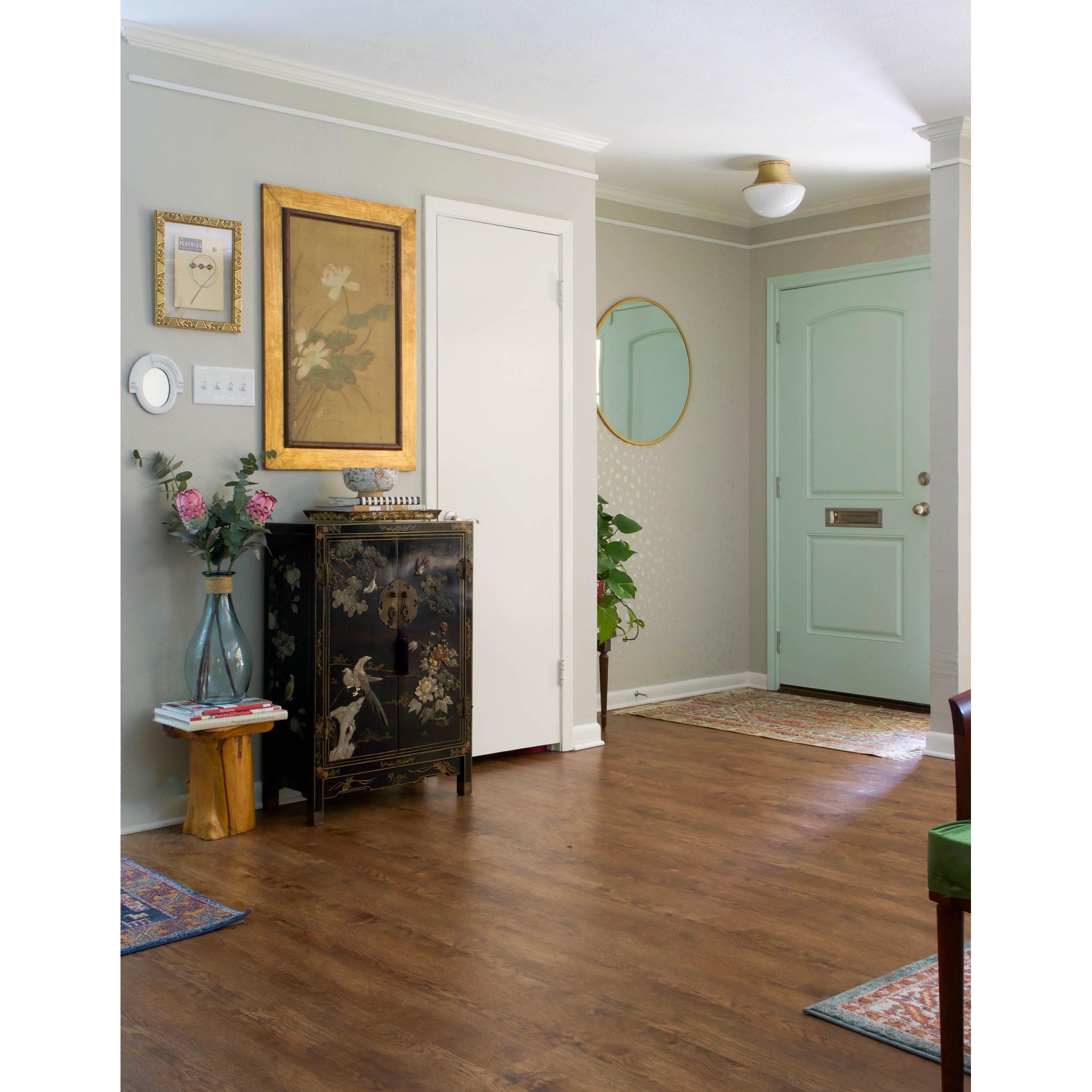 Lettie 1-Light Flush Mount in Aged Brass 10.75L x 10.75W x 9H