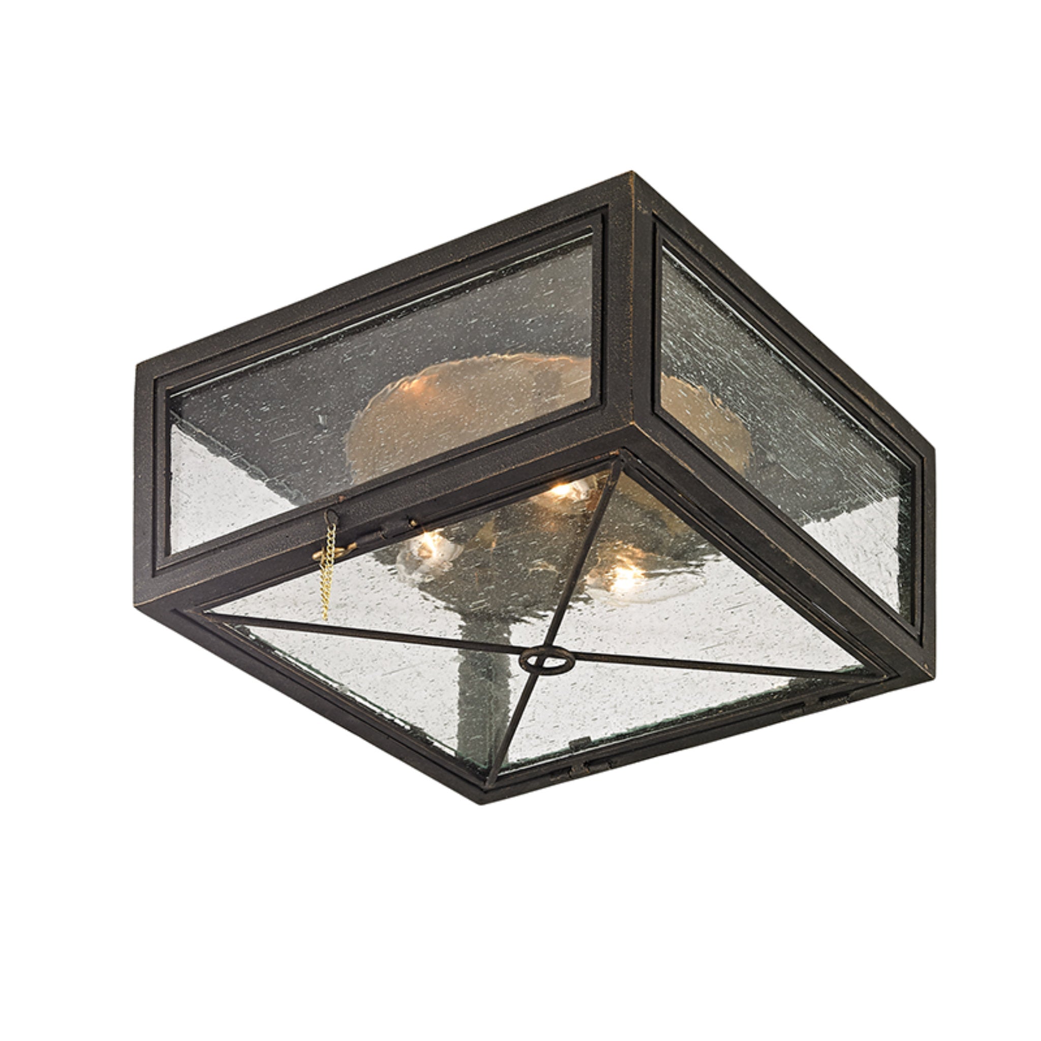 Randolph 3-Light Exterior Flush Mount in Vintage Bronze 13L x 13W x 6.75H