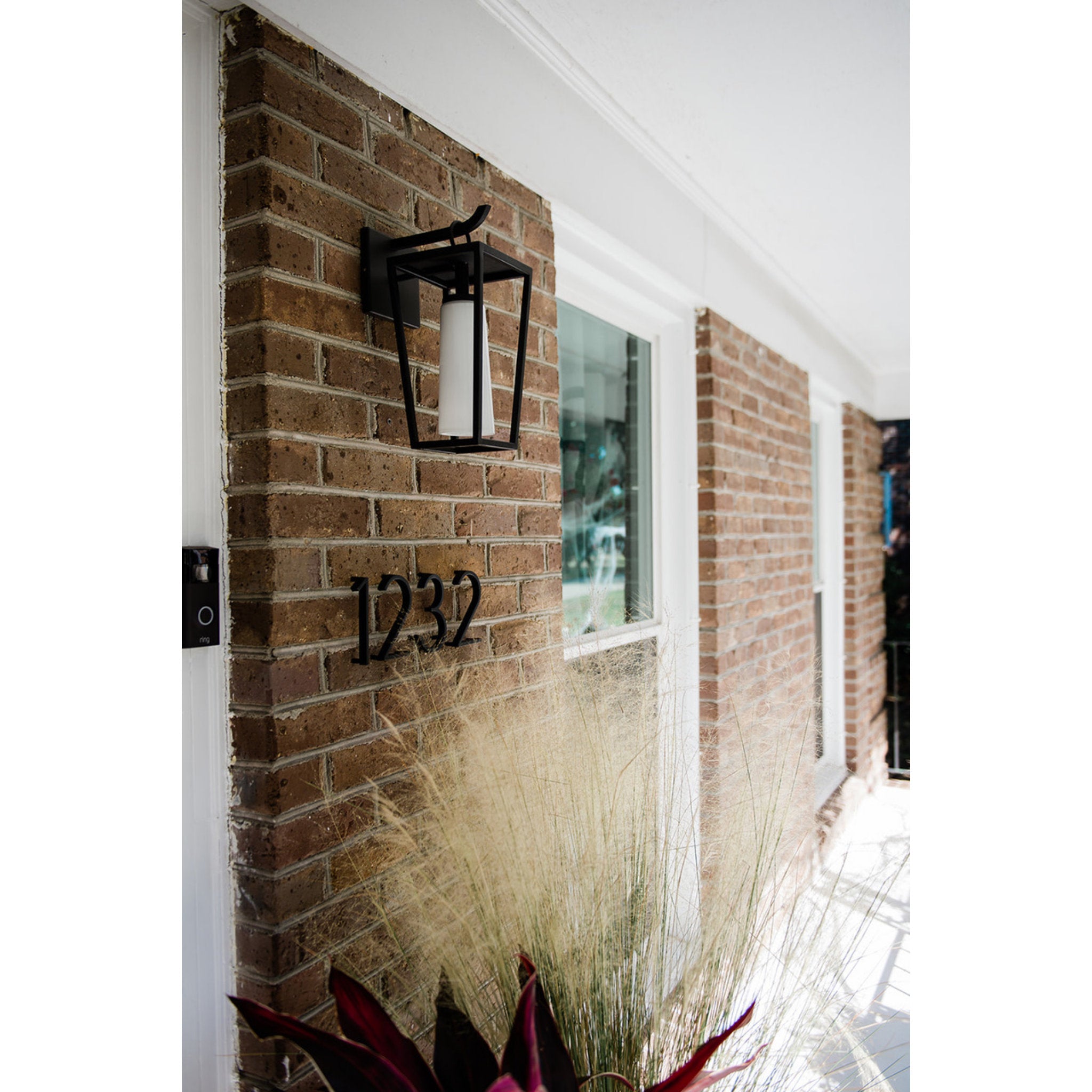 Mission Beach Wall Sconce 1-Light Outdoor LED in Textured Black 6L x 6W x 13.5H