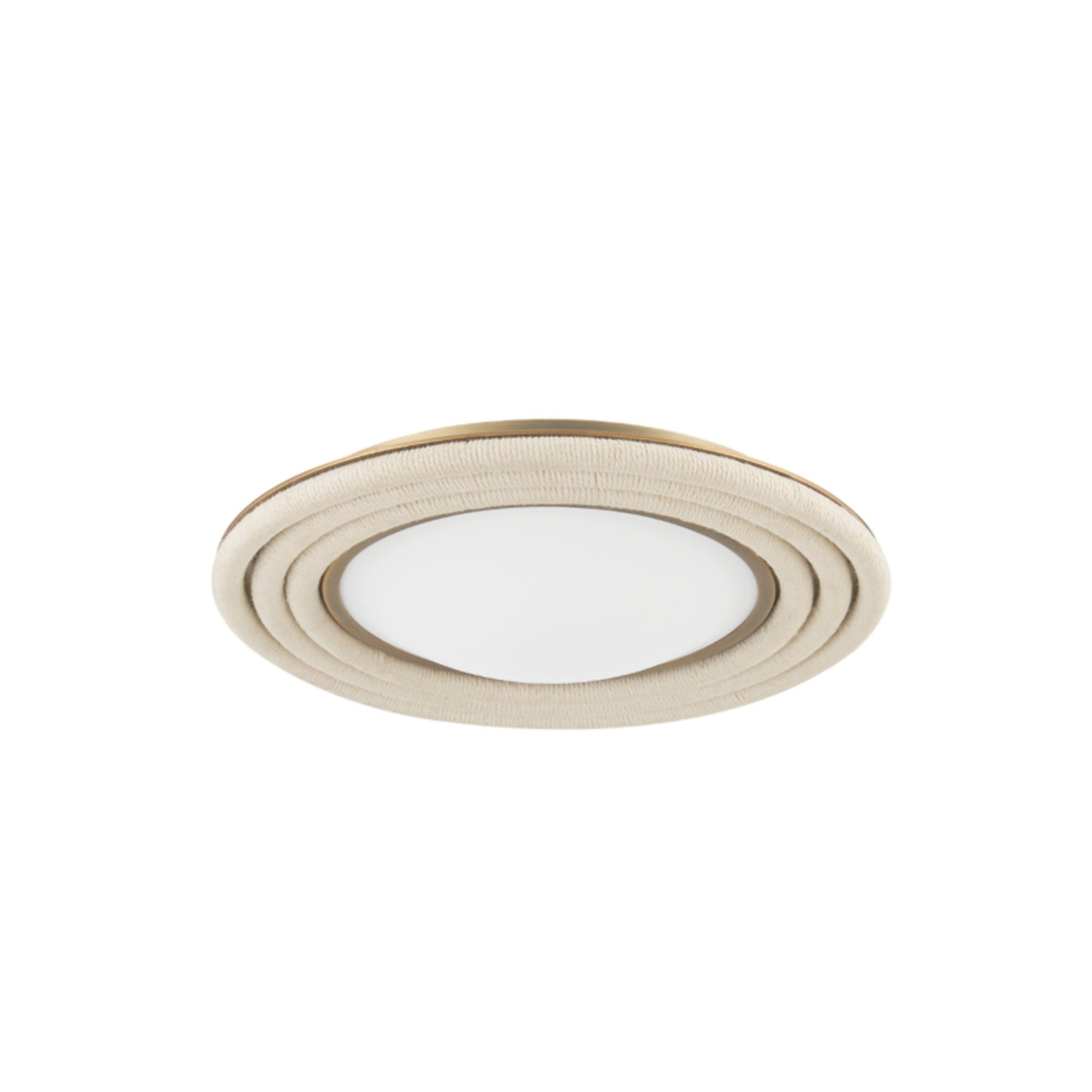 Zion Flush Mount 1-Light LED in Patina Brass 10L x 10W x 2H