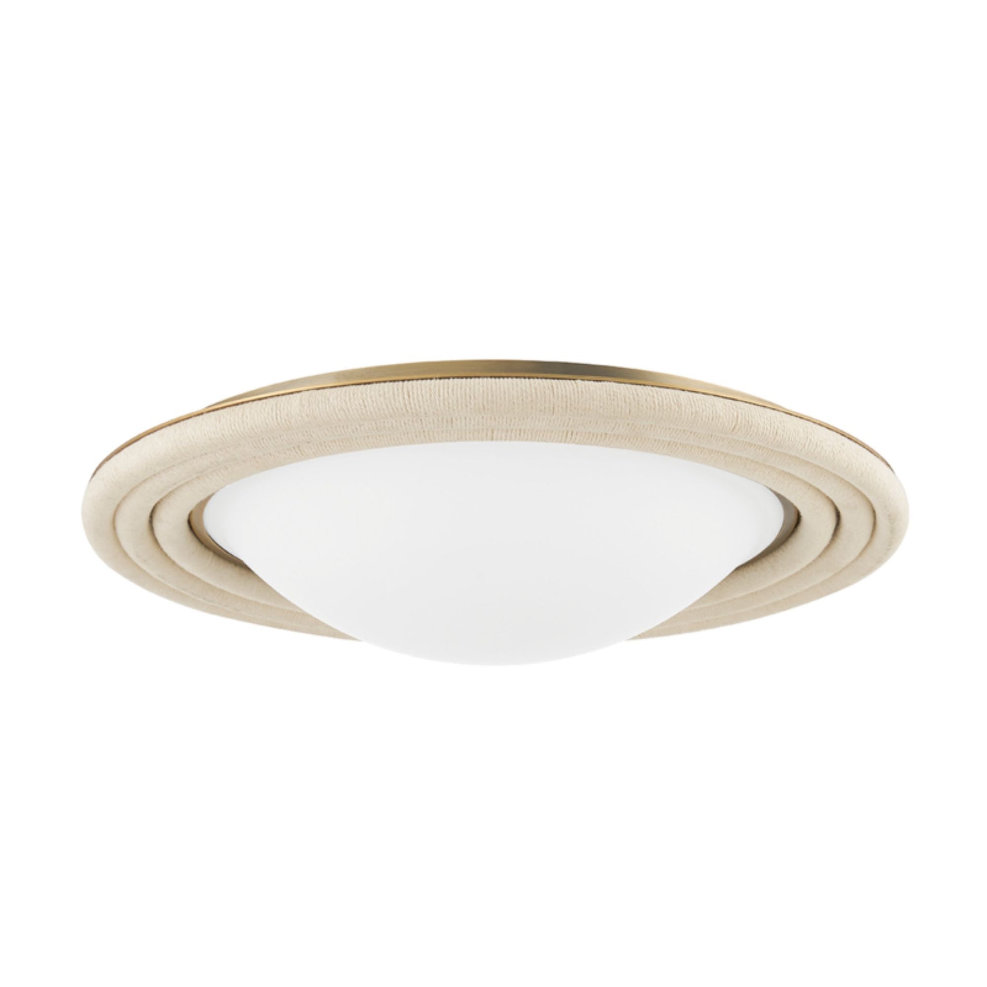 Zion Flush Mount 1-Light LED in Patina Brass 16L x 16W x 3.25H