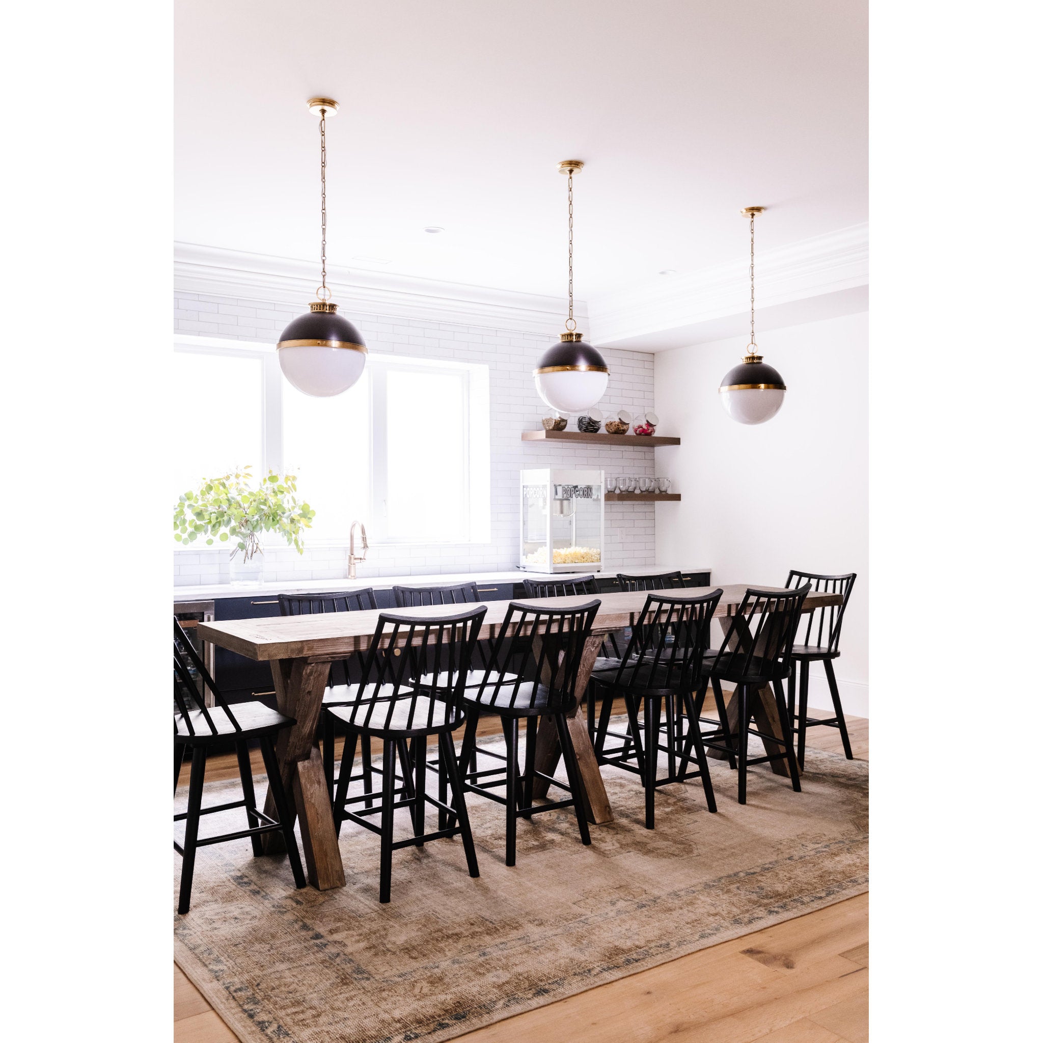 Latham 1-Light Pendant in Aged/Antique Distressed Bronze 14.75L x 14.75W x 17H