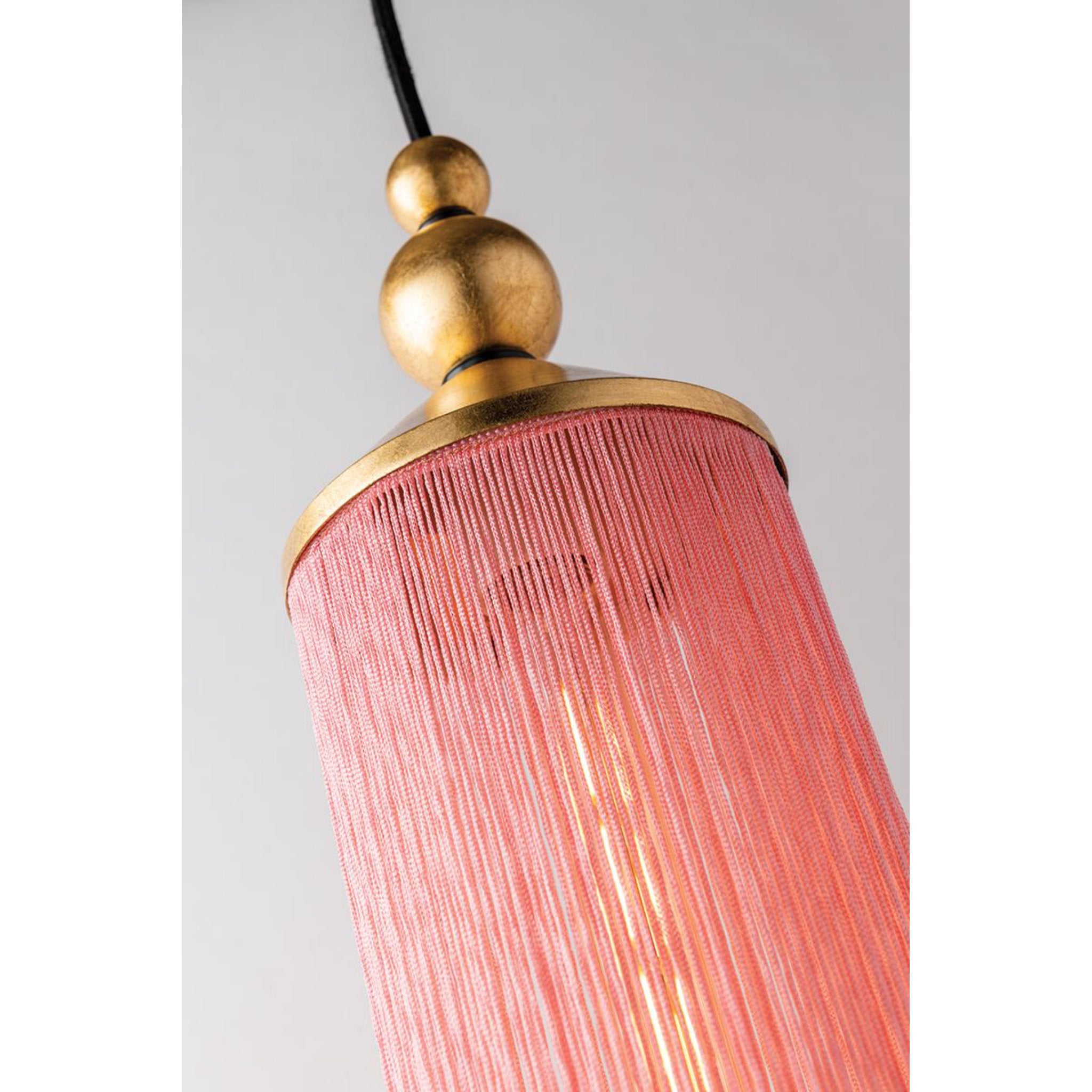 Scarlett 1-Light Pendant in Gold Leaf/Black 8.5L x 5W x 16.75H