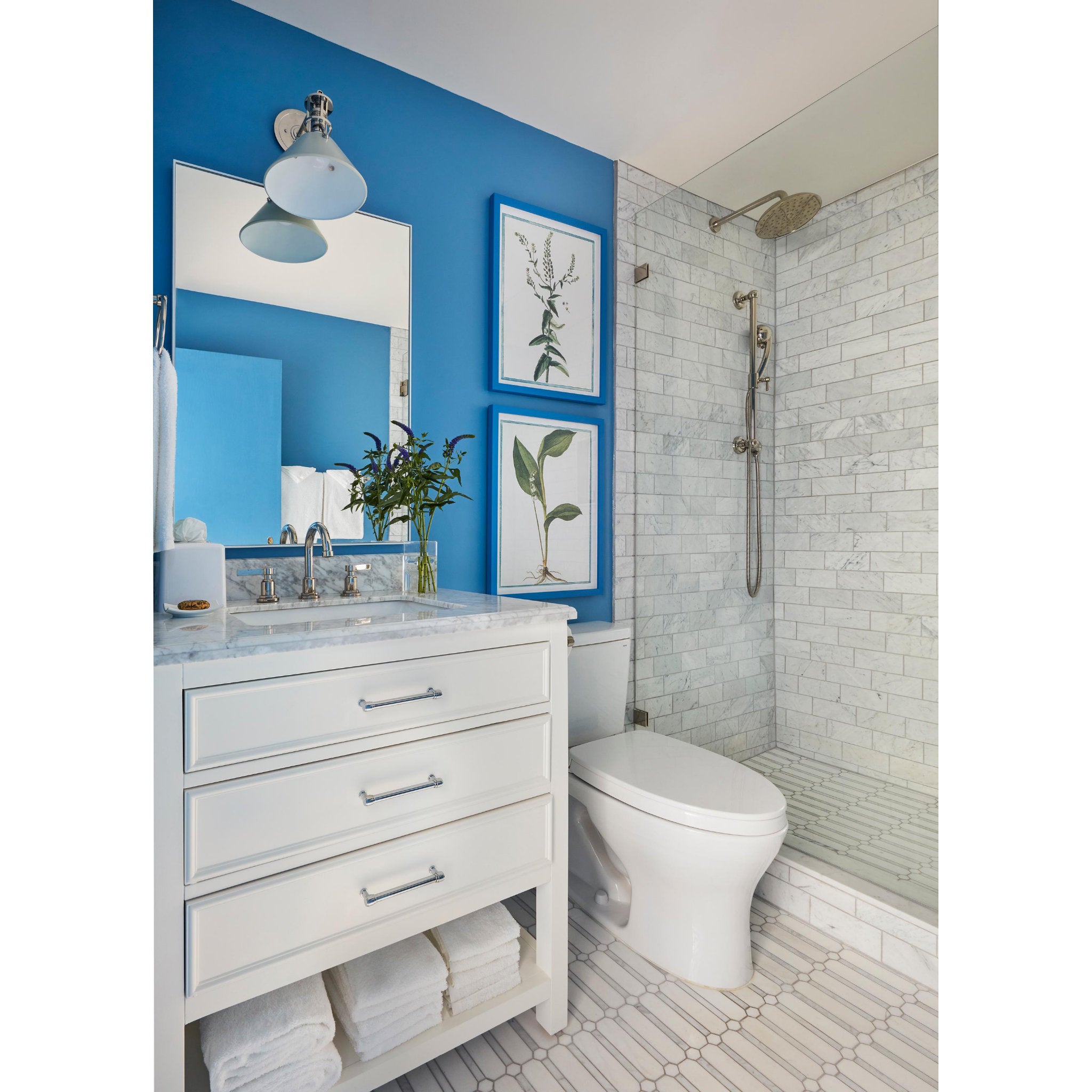 Painted No.2 1-Light Wall Sconce in Polished Nickel/Off White by Mark D. Sikes 9.5L x 9.5W x 11.75H