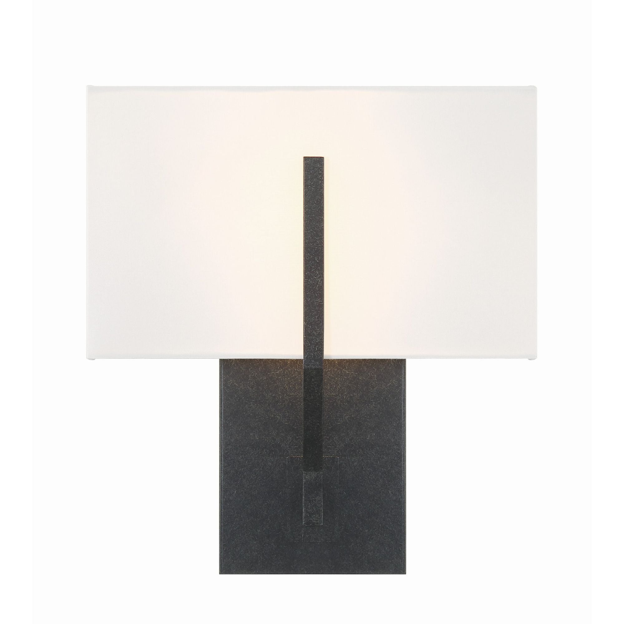 Carlyn 2 Light Black Sconce Silk Shade 10"W x 11"H x 3.75"D