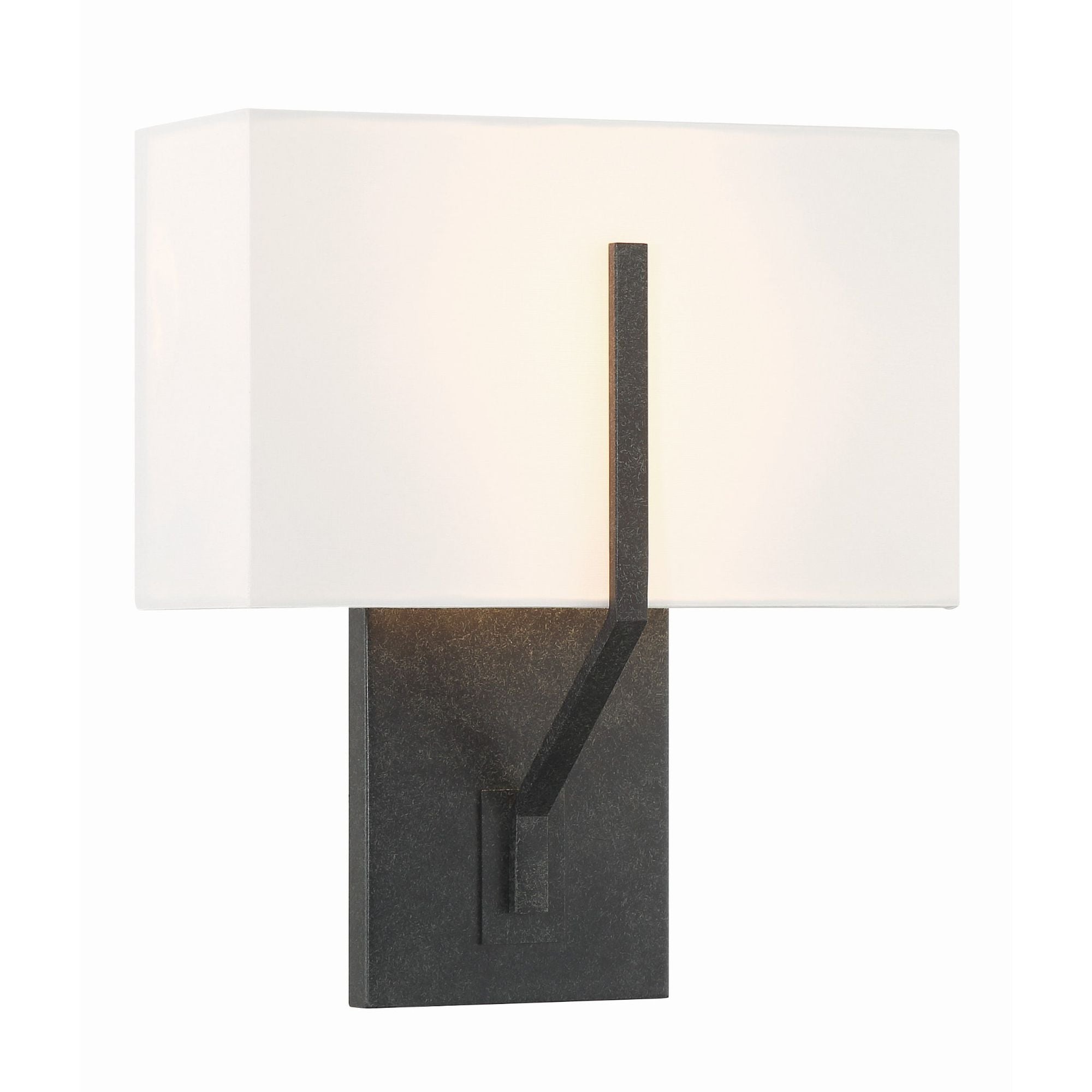 Carlyn 2 Light Black Sconce Silk Shade 10"W x 11"H x 3.75"D