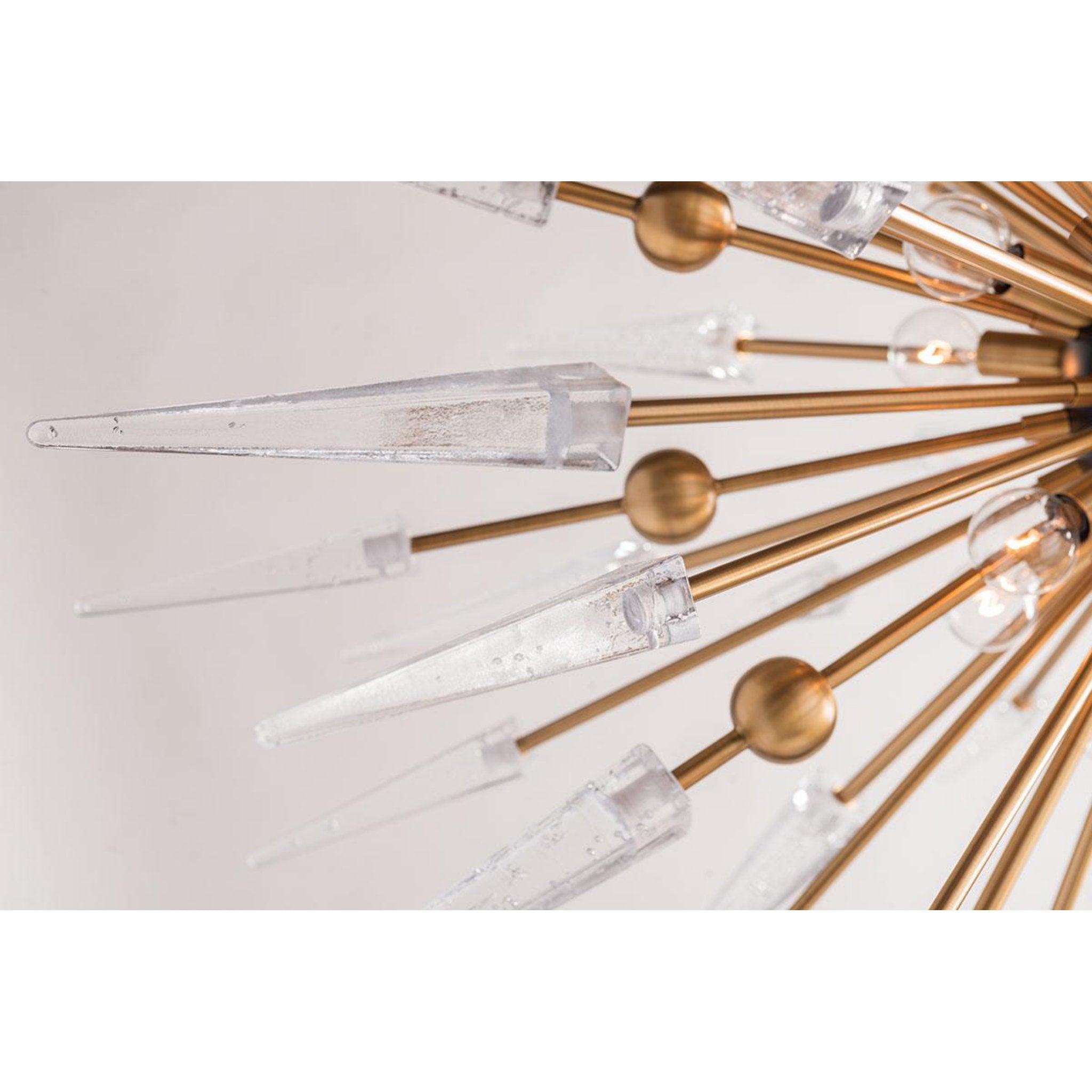 Sparta 12-Light Chandelier in Aged Brass 32L x 32W x 32H