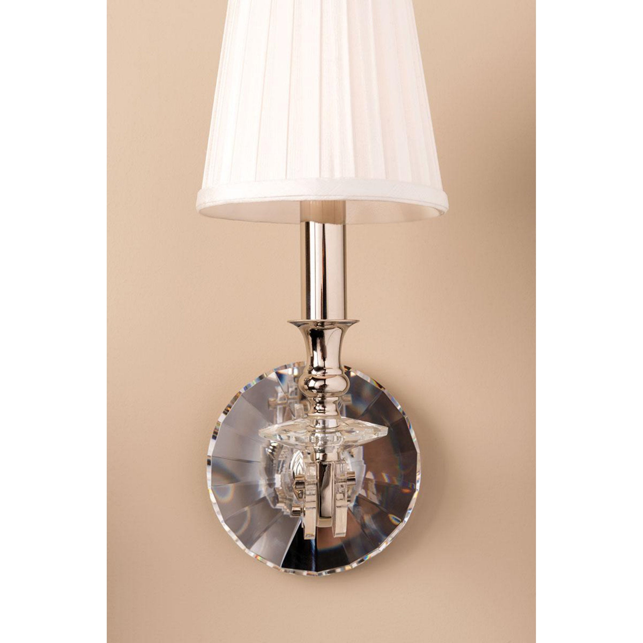 Lapeer 1-Light Wall Sconce in Polished Nickel 5.5L x 5.5W x 14H