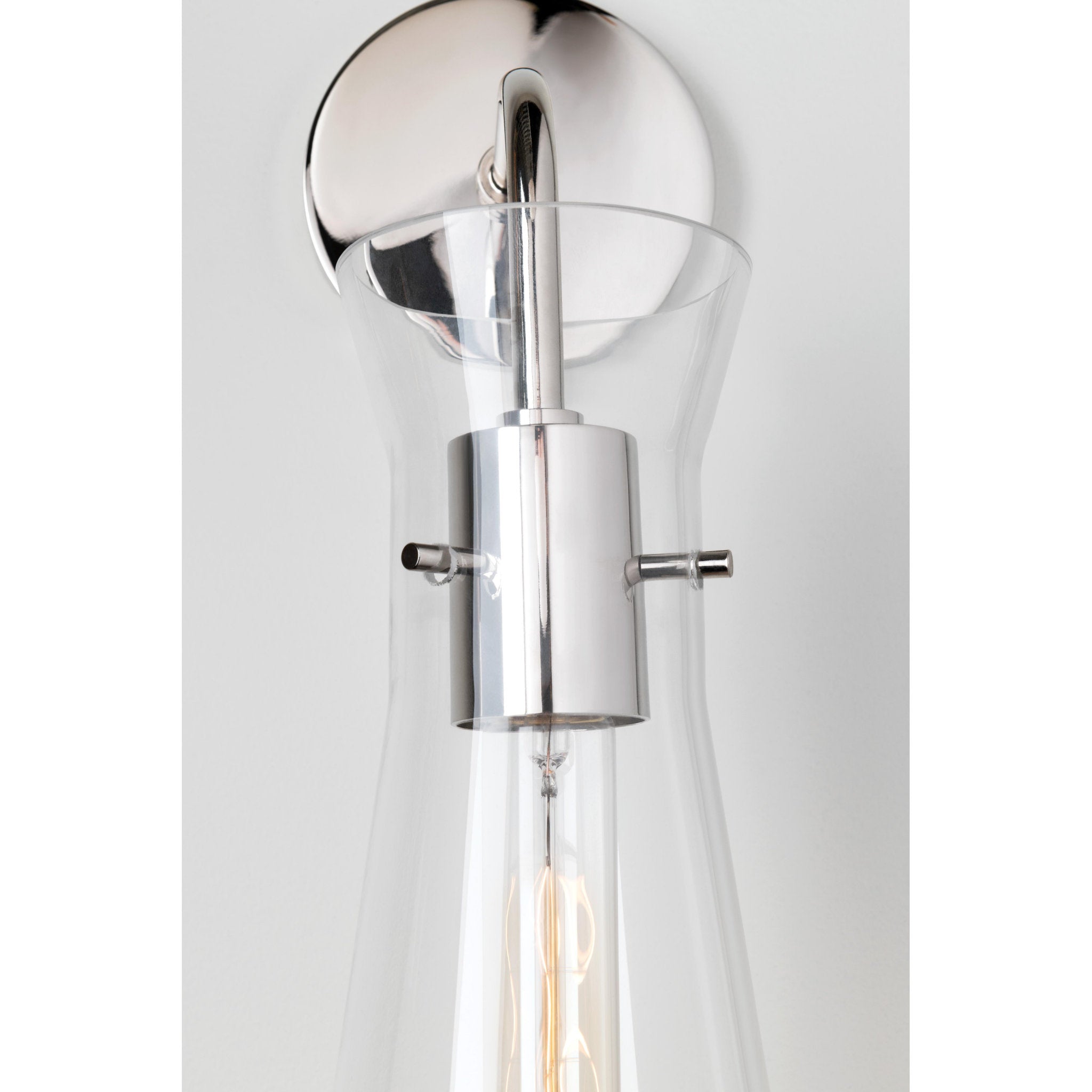 Anya 1-Light Wall Sconce in Polished Nickel 5.5L x 5.5W x 18.5H