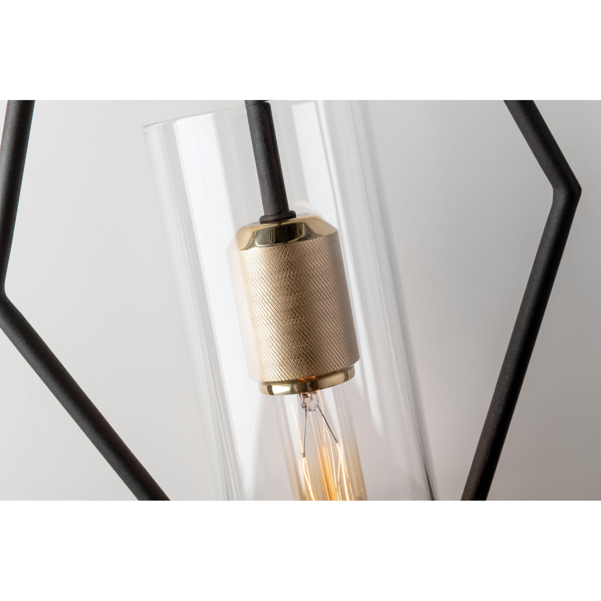 Raef Wall Sconce 1-Light LED in Textured Bronze Brushed Brass 9.5L x 9.5W x 25.5H