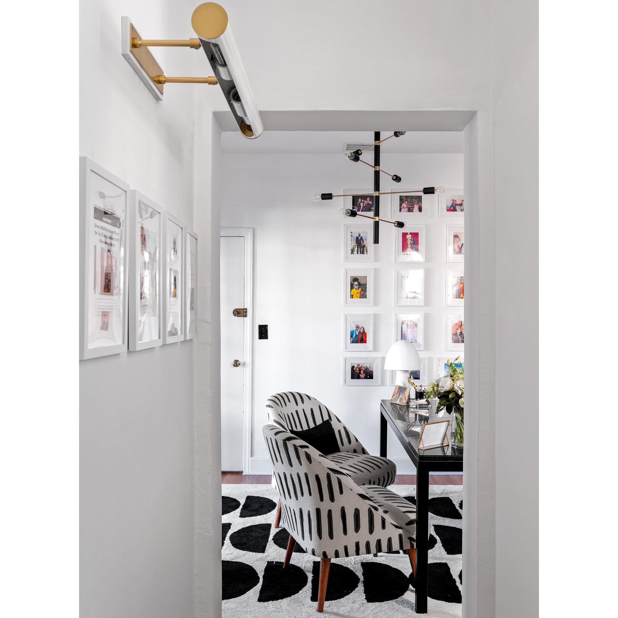 Astrid 8-Light Chandelier in Aged Brass/Black 28L x 28W x 32.25H