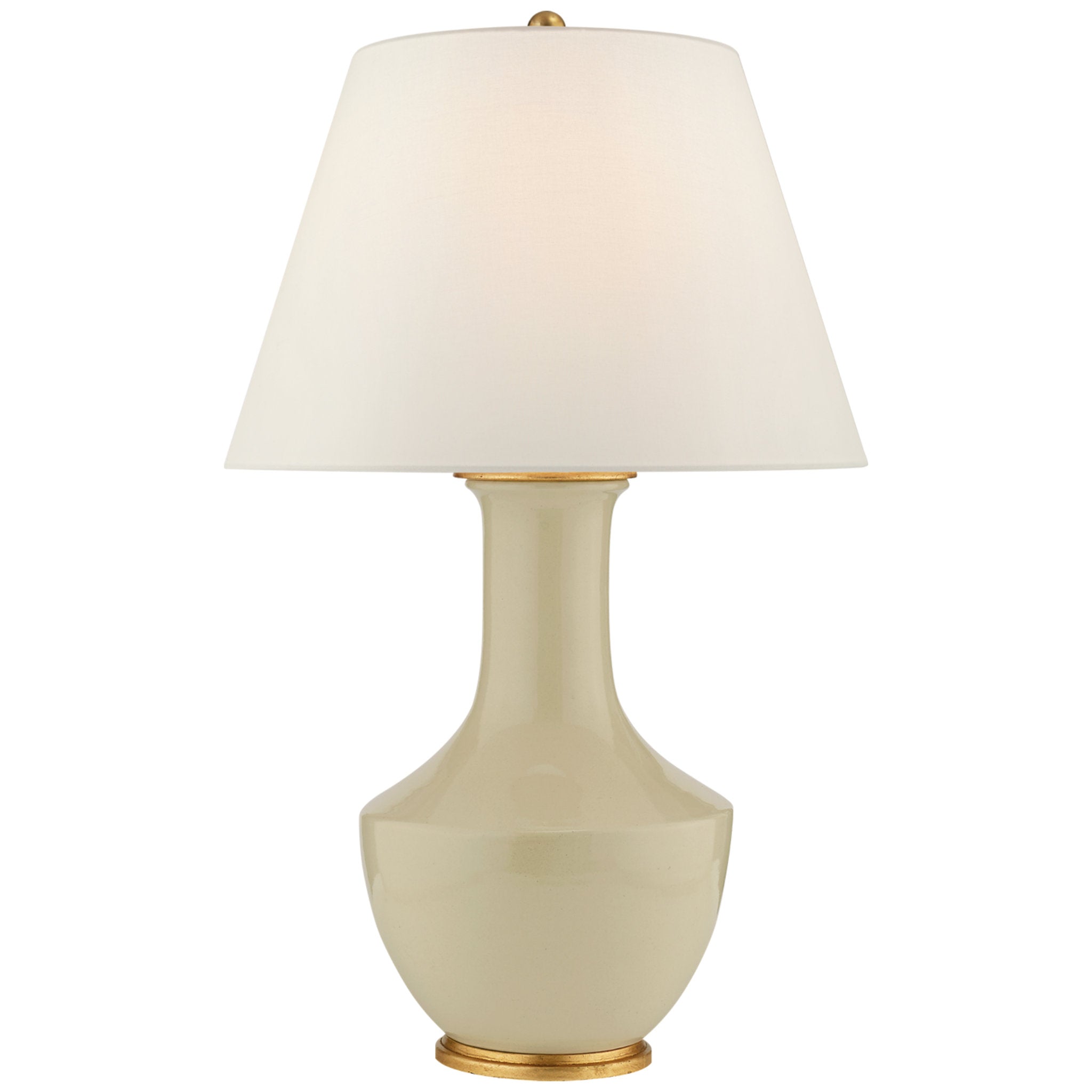 Chapman & Myers Lambay Table Lamp in Coconut with Linen Shade W20" x H32.25"