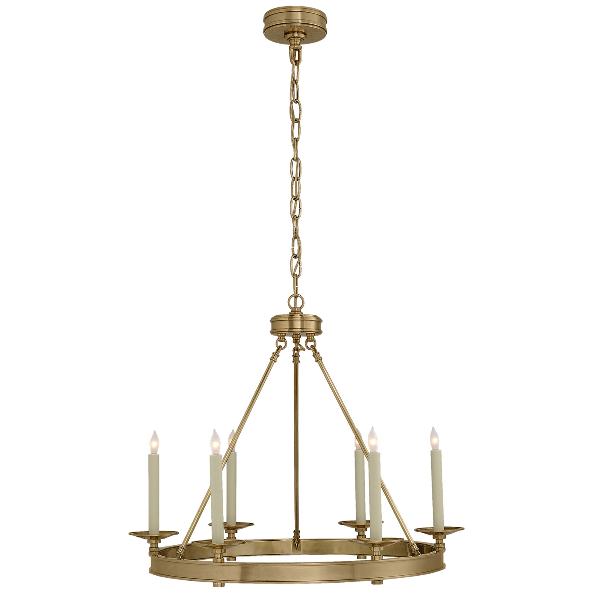Chapman & Myers Launceton Small Ring Chandelier in Antique- Burnished