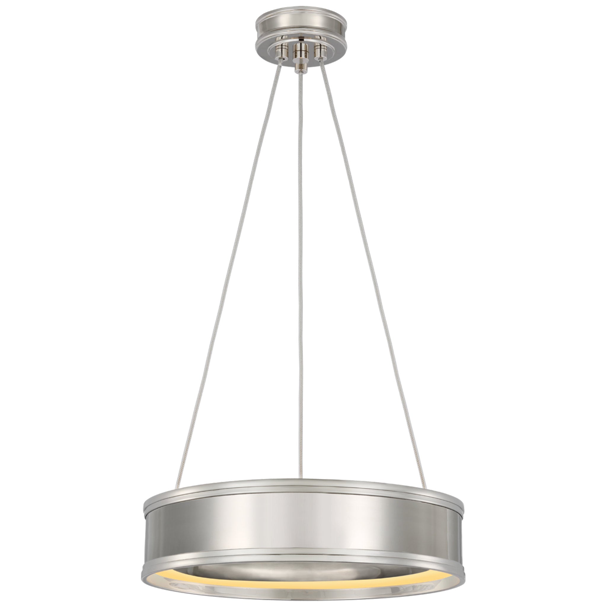 Chapman & Myers Connery 14" Ring Pendant in Polished Nickel Ceiling Light W14"