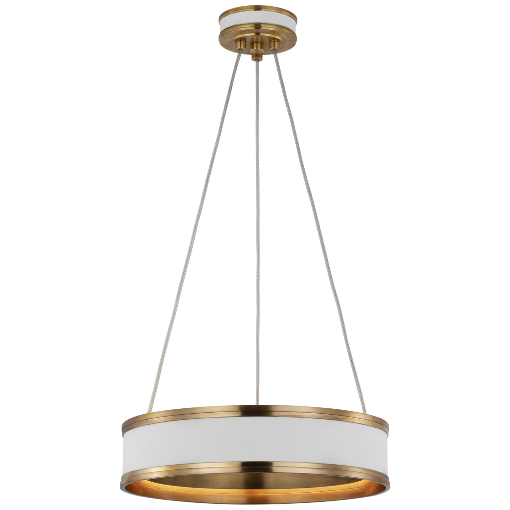 Chapman & Myers Connery 14" Ring Pendant in Matte White Ceiling Light W14"