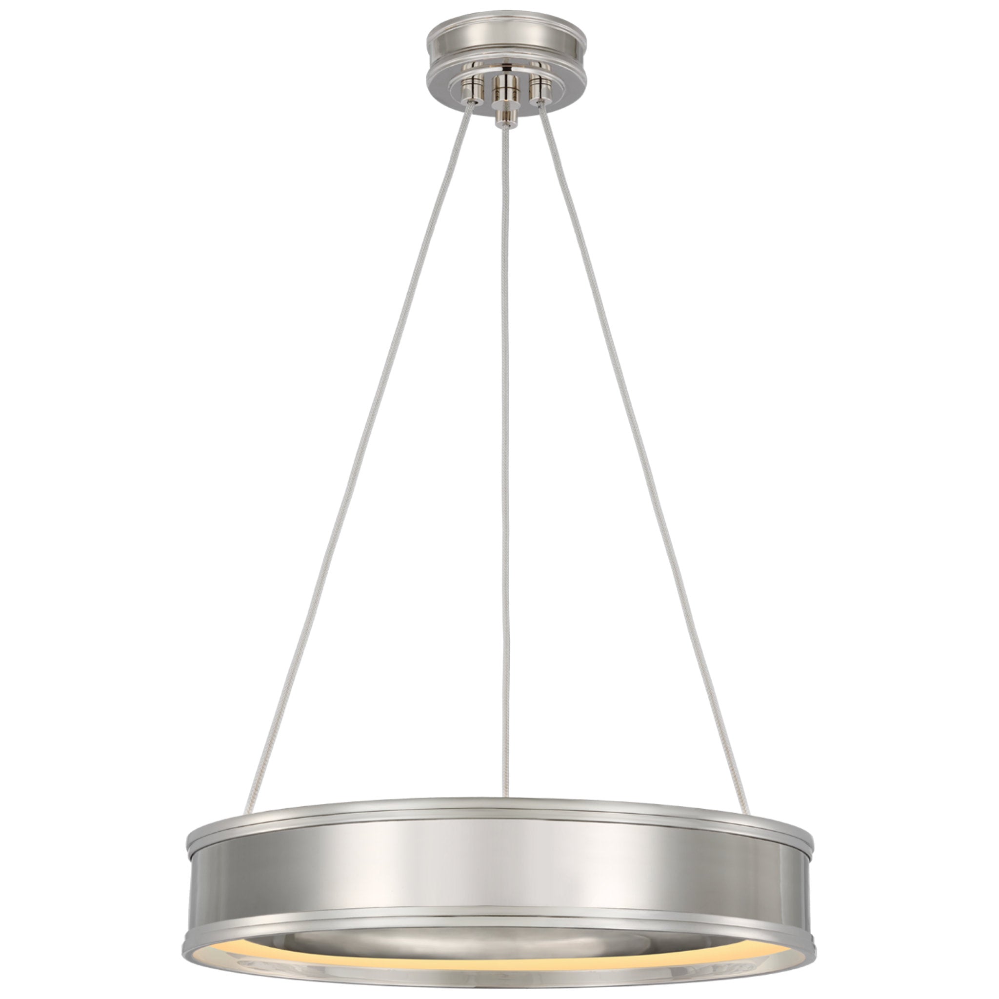 Chapman & Myers Connery 18" Ring Chandelier in Polished Nickel Ceiling Light W18"