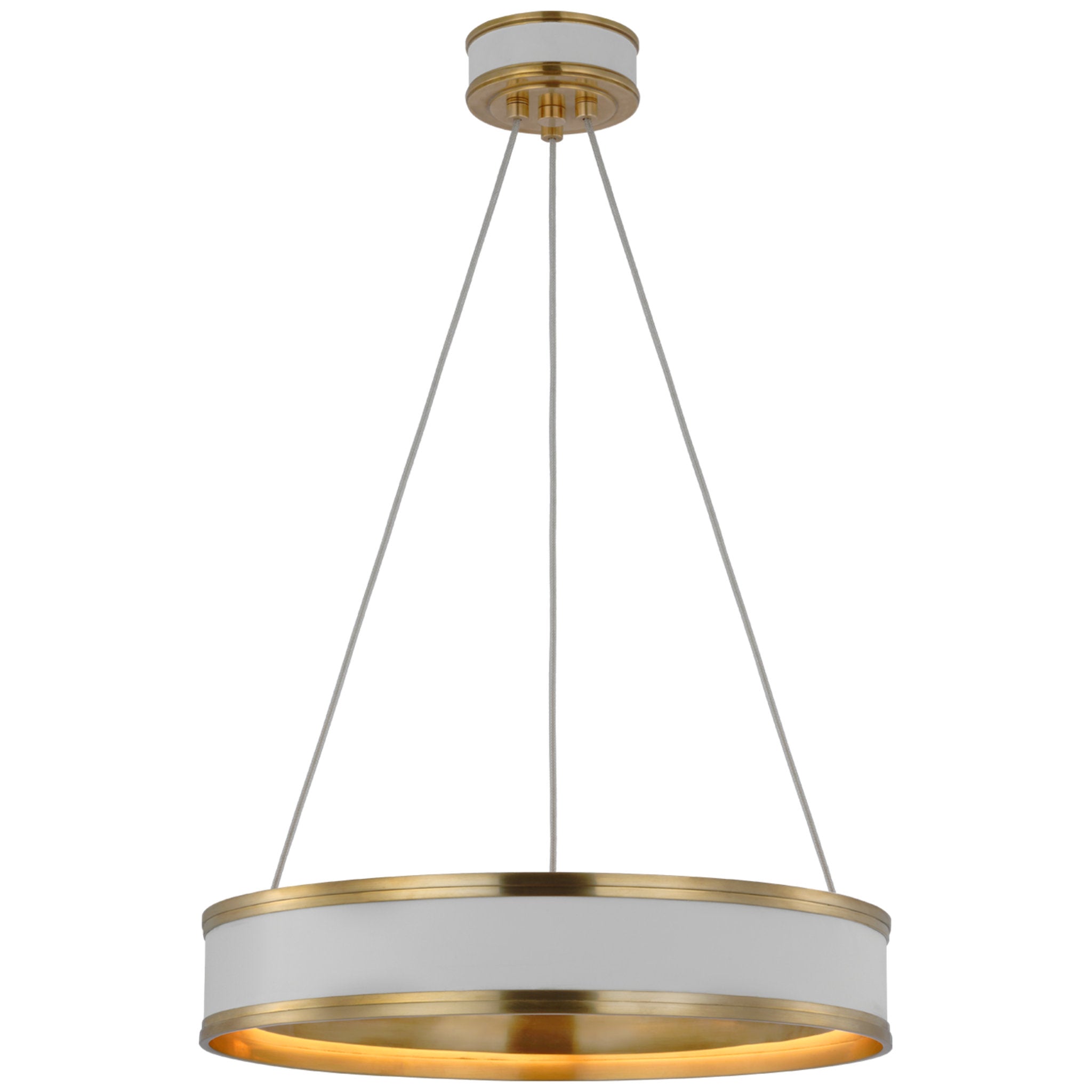 Chapman & Myers Connery 18" Ring Chandelier in Matte White Ceiling Light W18"