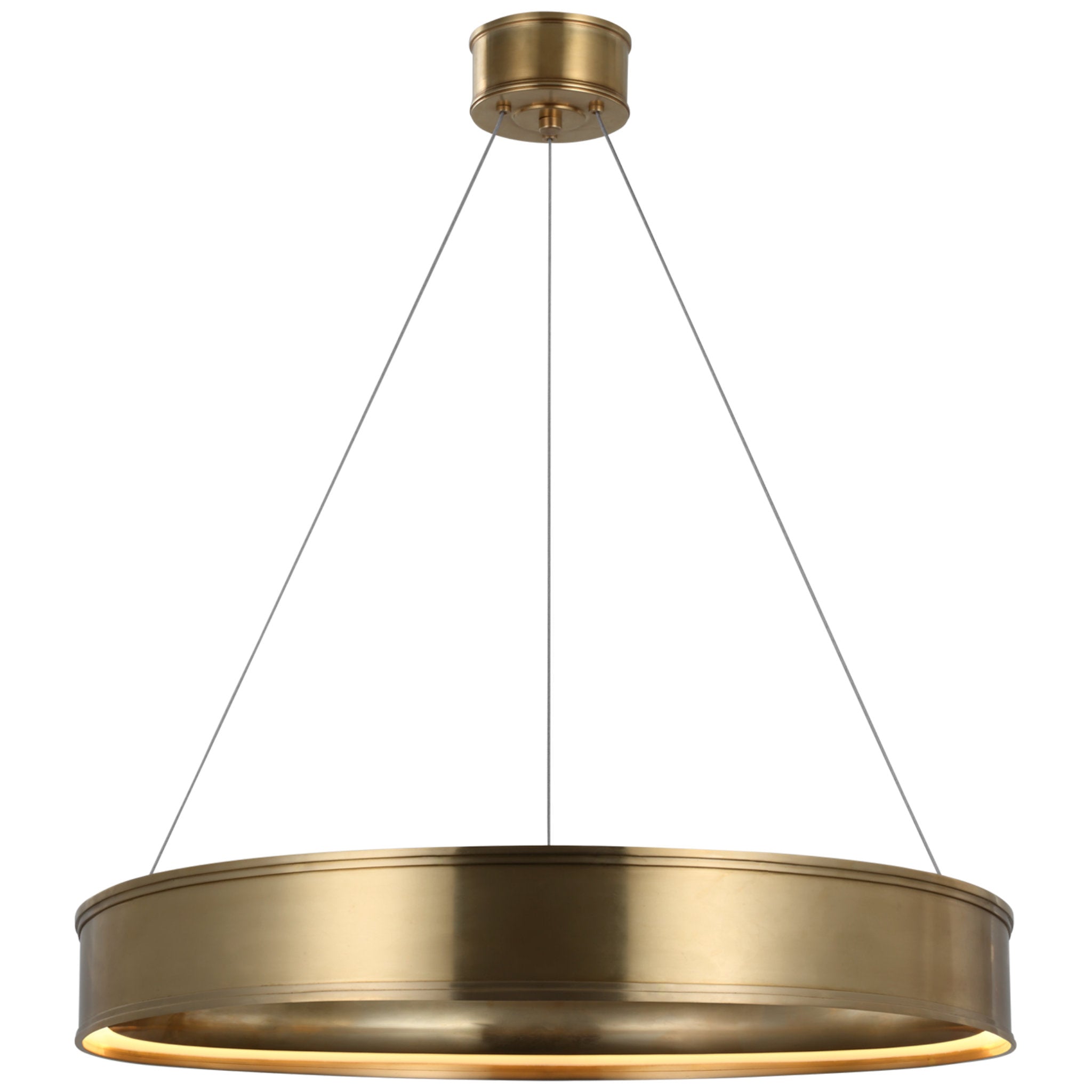 Chapman & Myers Connery 30" Ring Chandelier in Antique-Burnished Brass Ceiling Light W30"