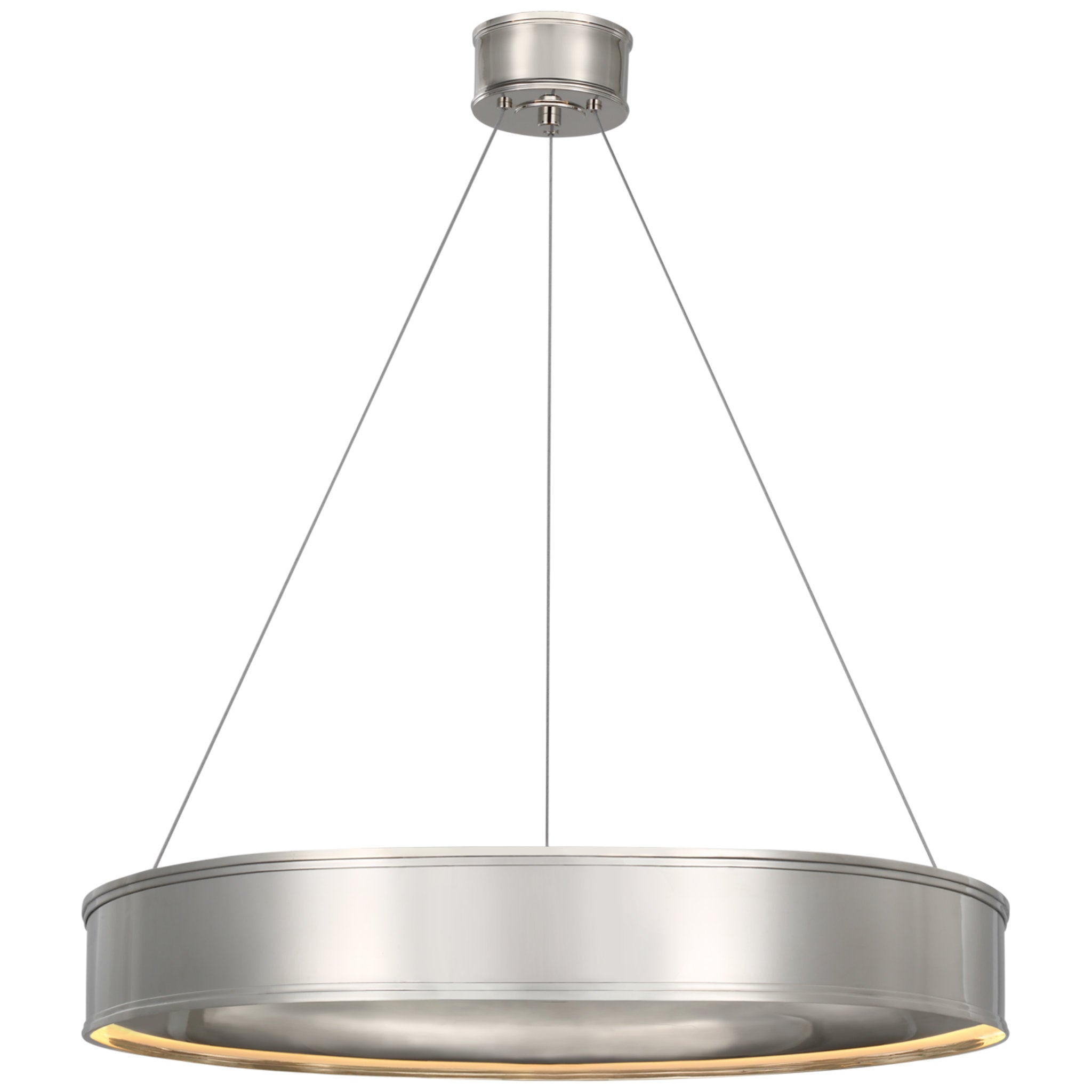 Chapman & Myers Connery 30" Ring Chandelier in Polished Nickel Ceiling Light W30"