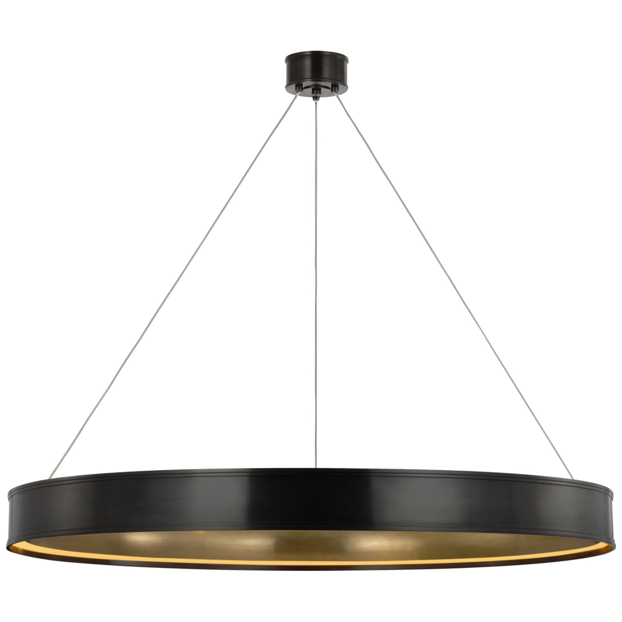 Chapman & Myers Connery 50" Ring Chandelier in Bronze Ceiling Light W50"