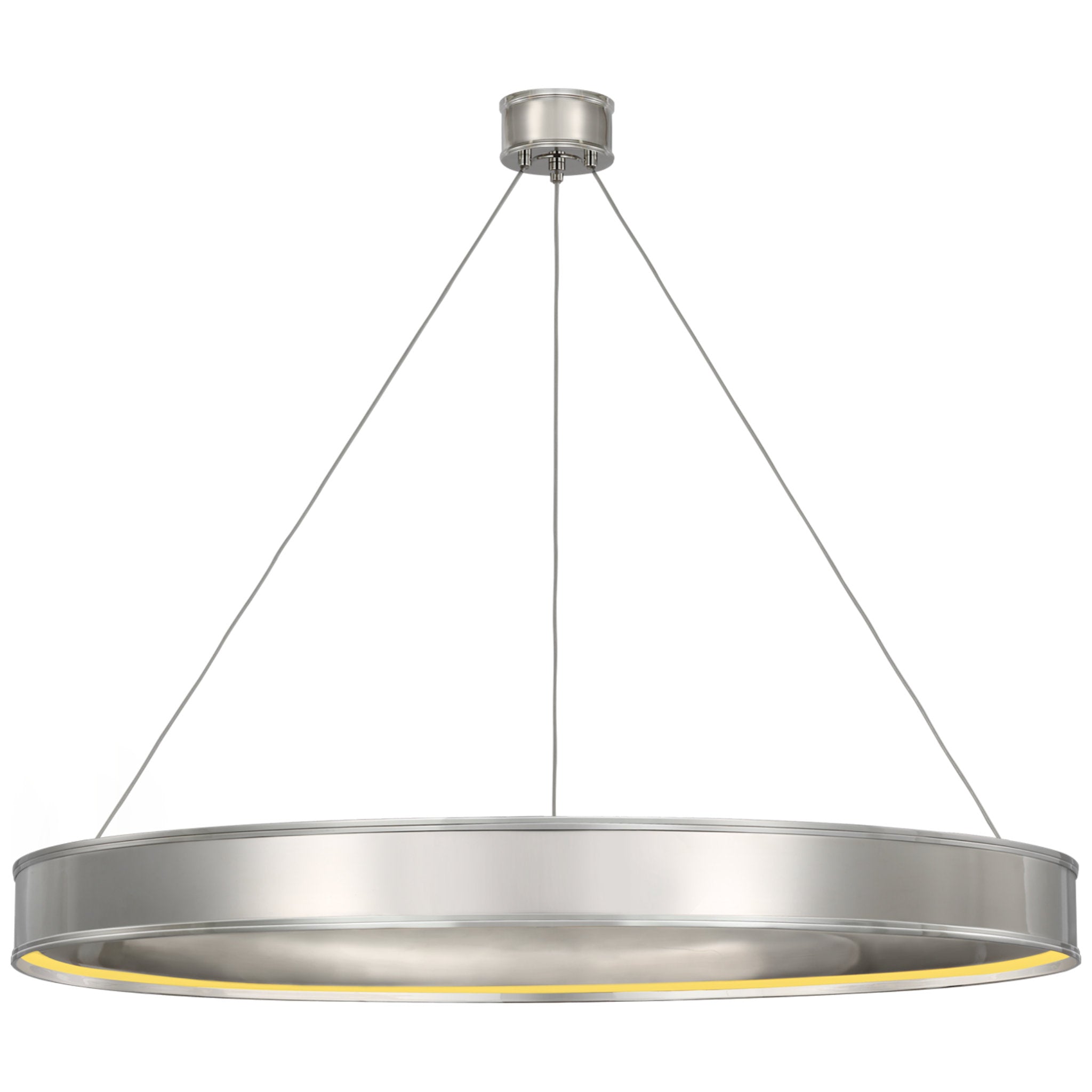 Chapman & Myers Connery 50" Ring Chandelier in Polished Nickel Ceiling Light W50"
