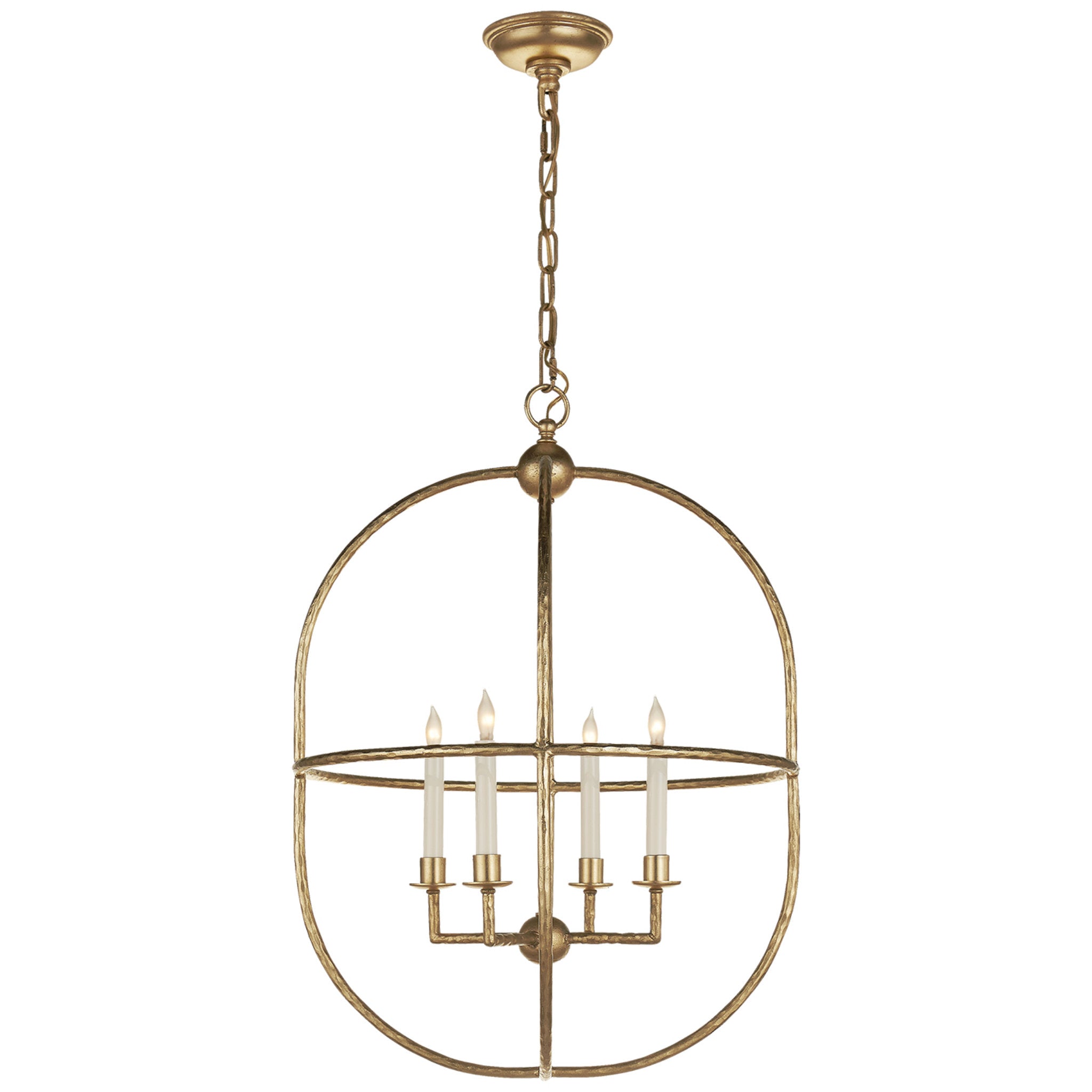Chapman & Myers Desmond Open Oval Lantern in Gild Ceiling Light W21" x H28.75"