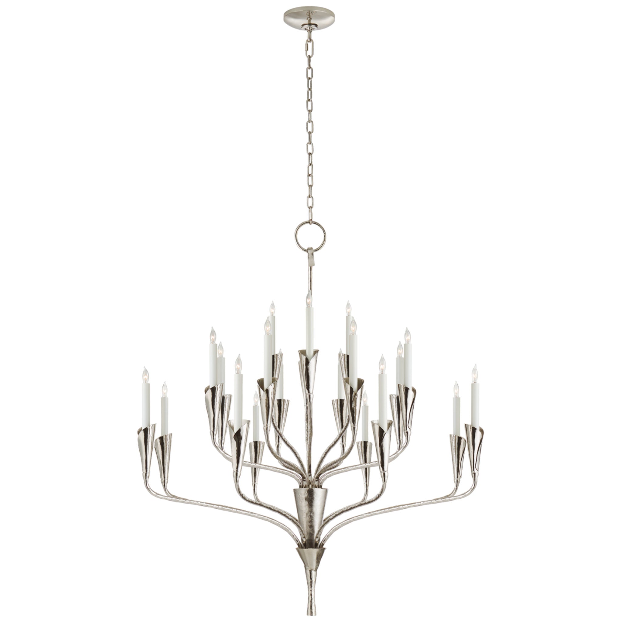Chapman & Myers Aiden Large Chandelier in Polished Nickel Ceiling Light W40.5" x H44.5"