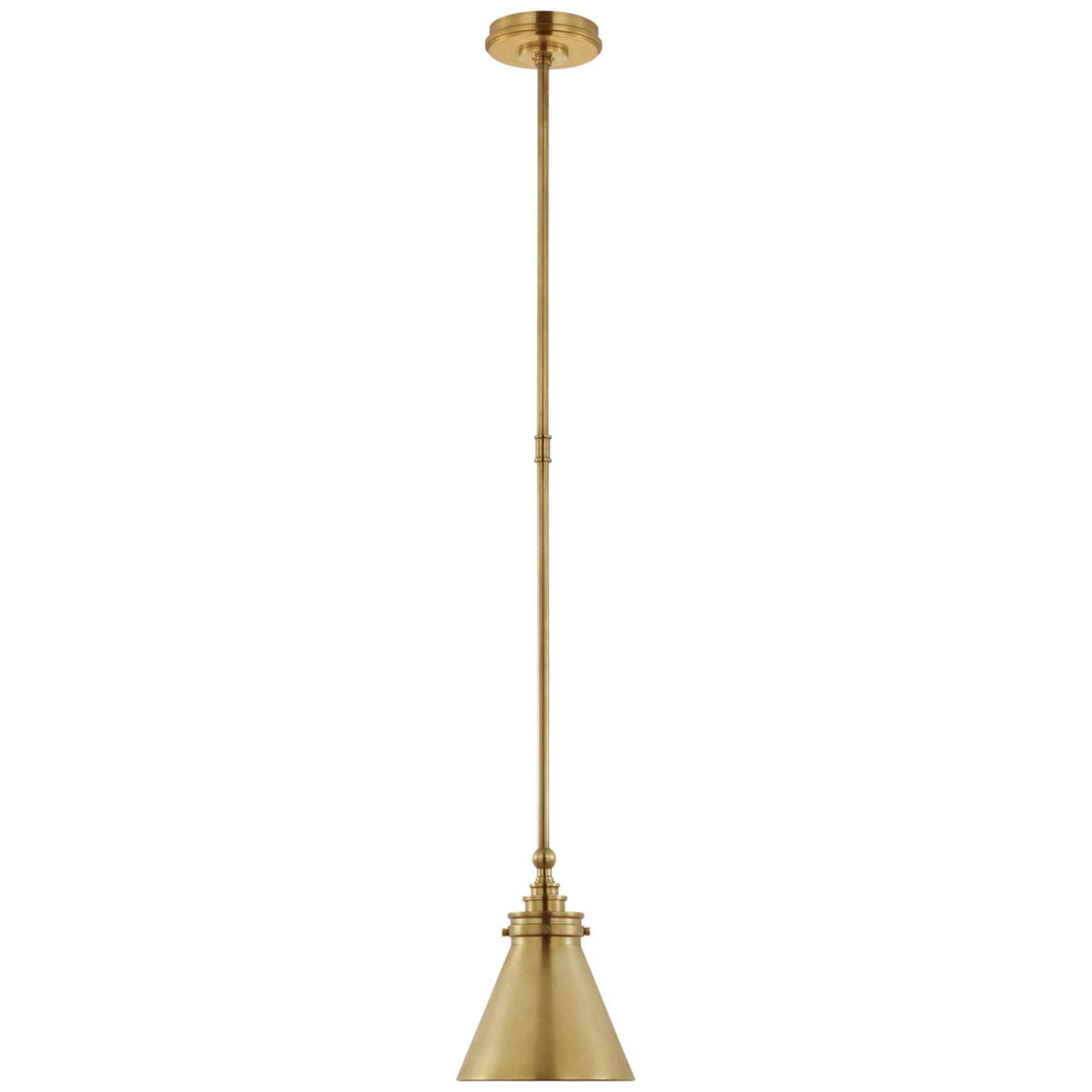 Chapman & Myers Parkington 9" Pendant in Antique-Burnished Brass Ceiling Light W7.25"