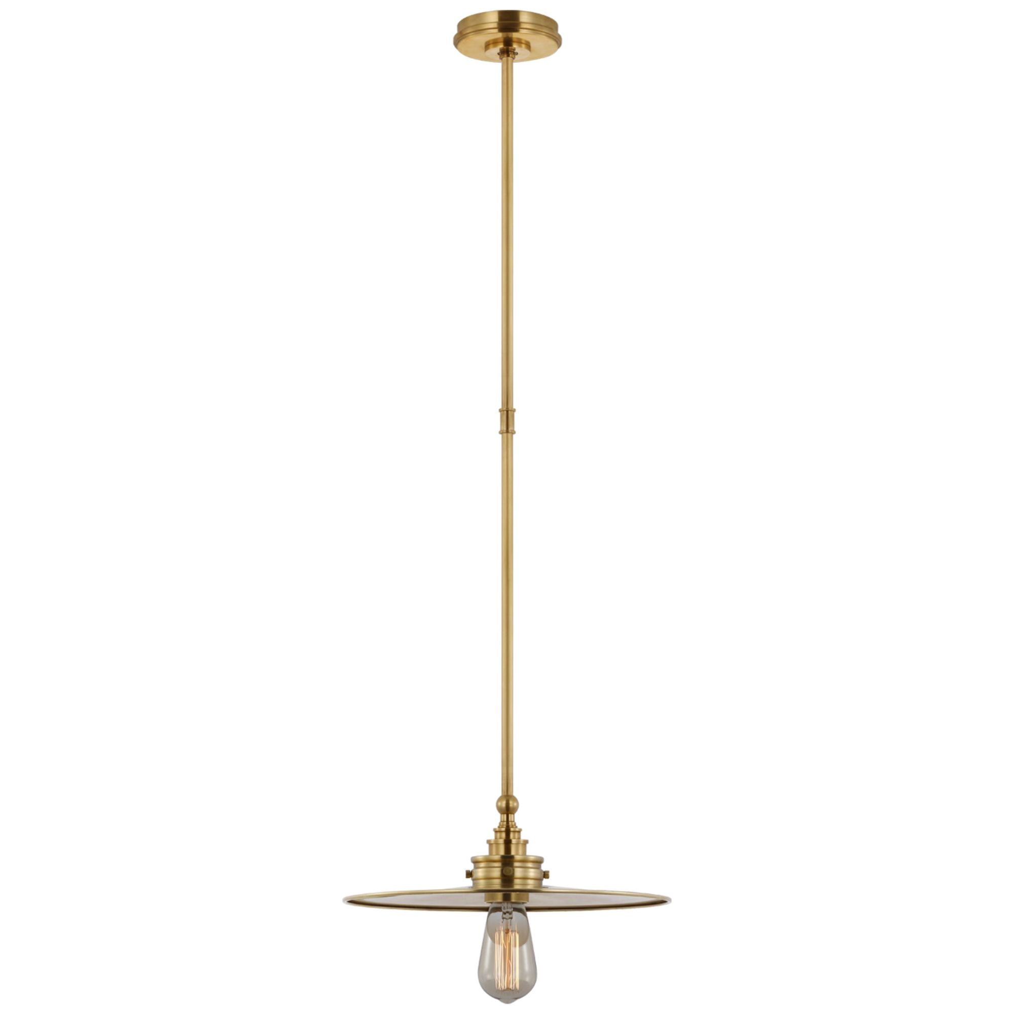 Chapman & Myers Parkington 14" Pendant in Antique-Burnished Brass Ceiling Light W14"