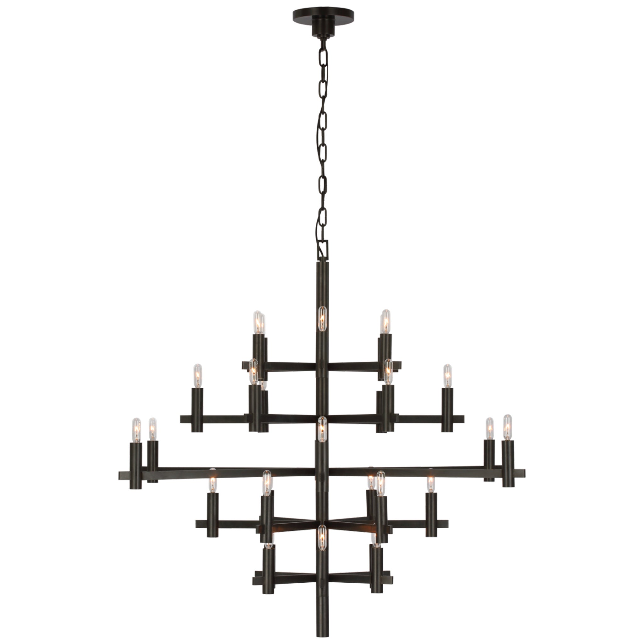 Chapman & Myers Sonnet Large Chandelier in Bronze Ceiling Light W42" x H37.75"