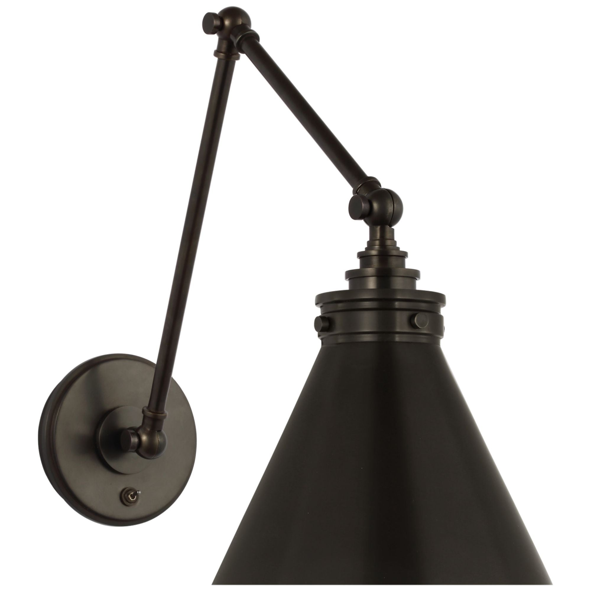 Chapman & Myers Parkington Double Library Wall Light in Bronze W8.5" x H14" - 15"
