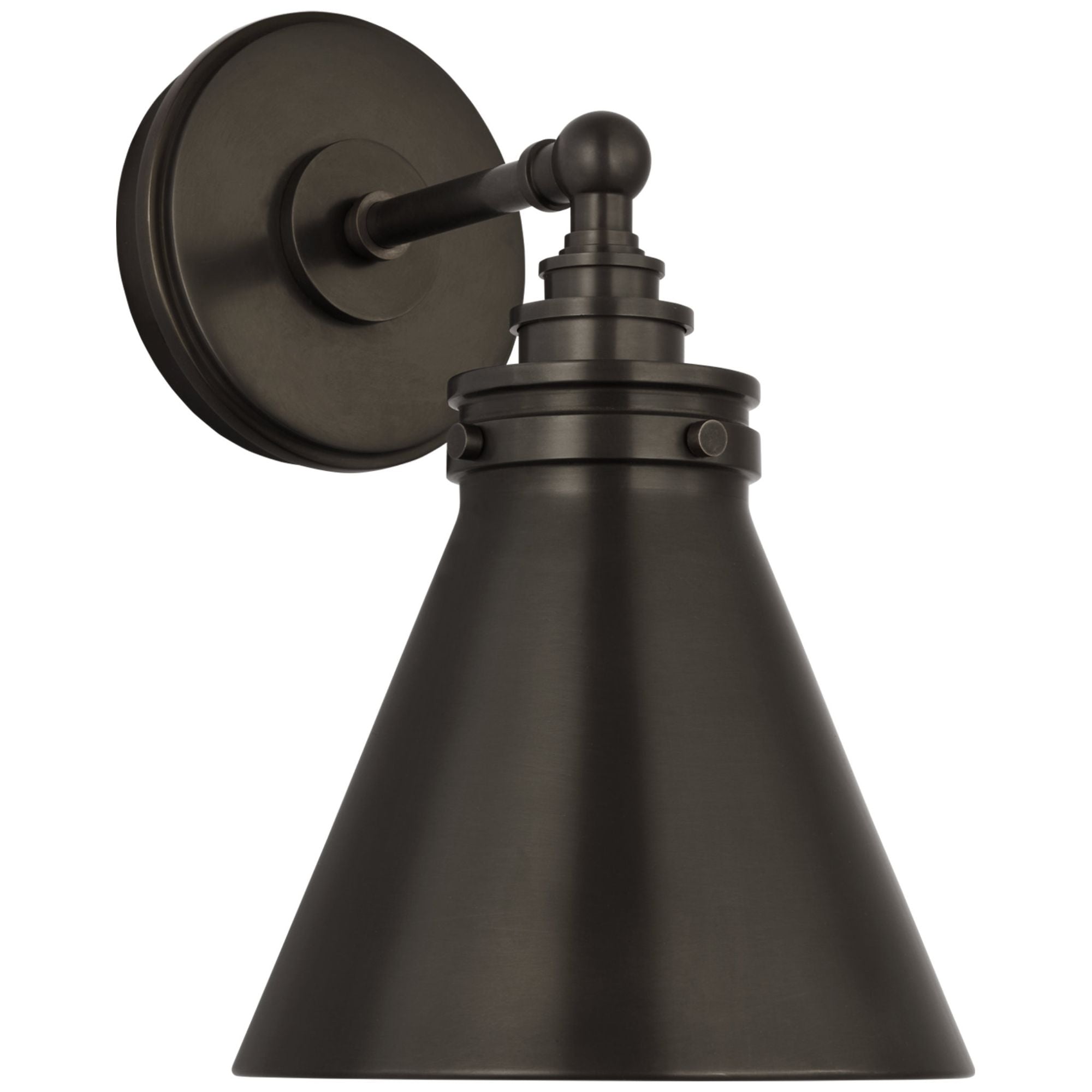 Chapman & Myers Parkington Small Single Wall Light in Bronze W7.25" x H11.5"
