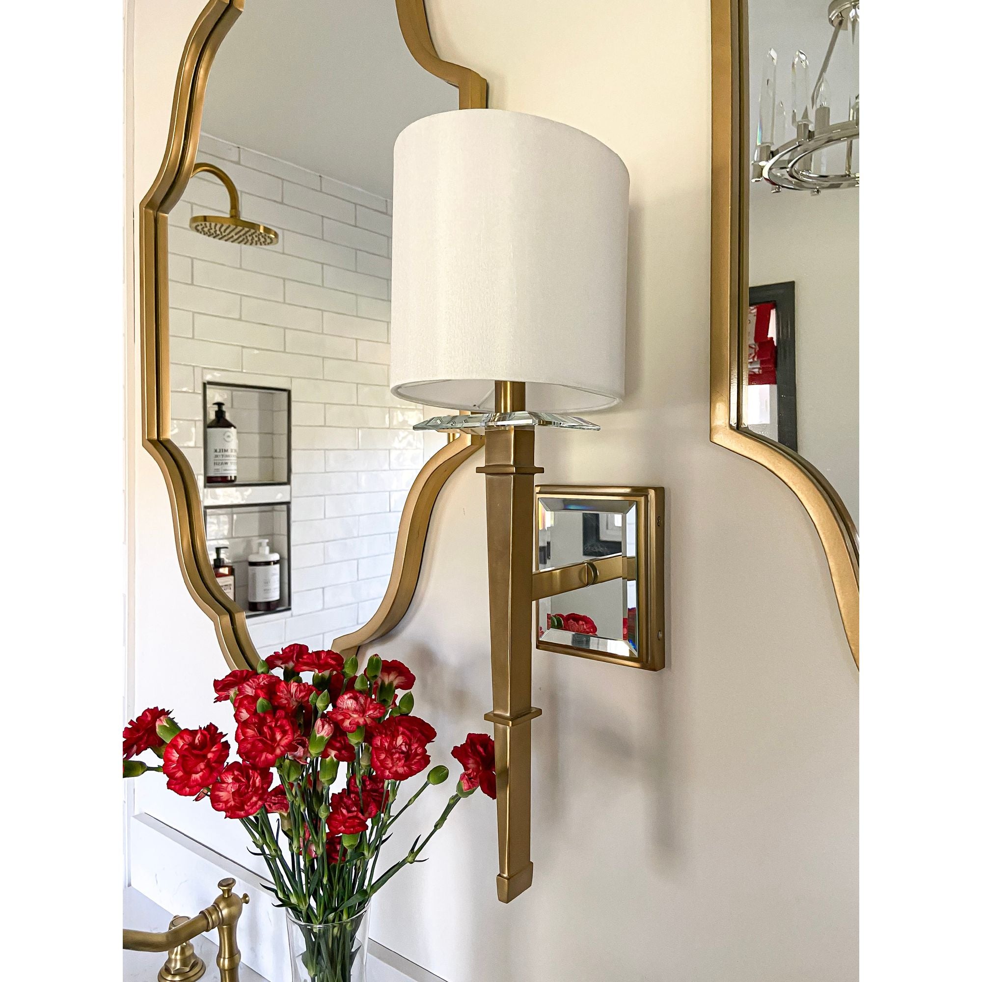 Clifton 8'' Aged Brass Sconce Gold 8"W x 20"H x 8"D