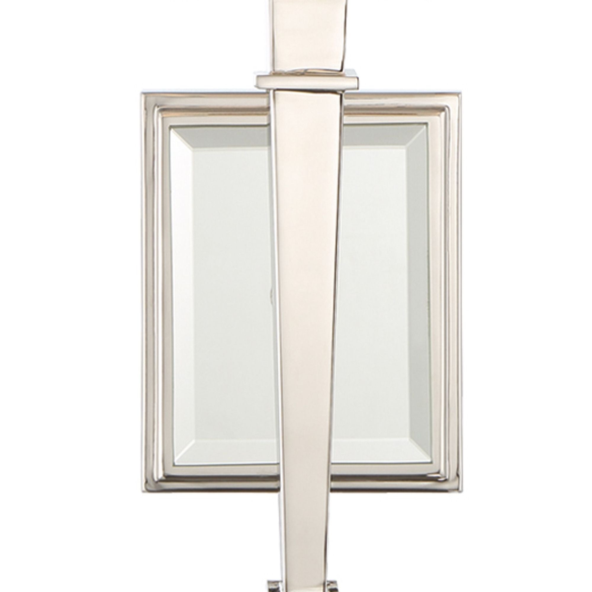Clifton 1 Light Polished Nickel Sconce Optical Glass Elements Silk Shade 8"W x 20"H x 8"D
