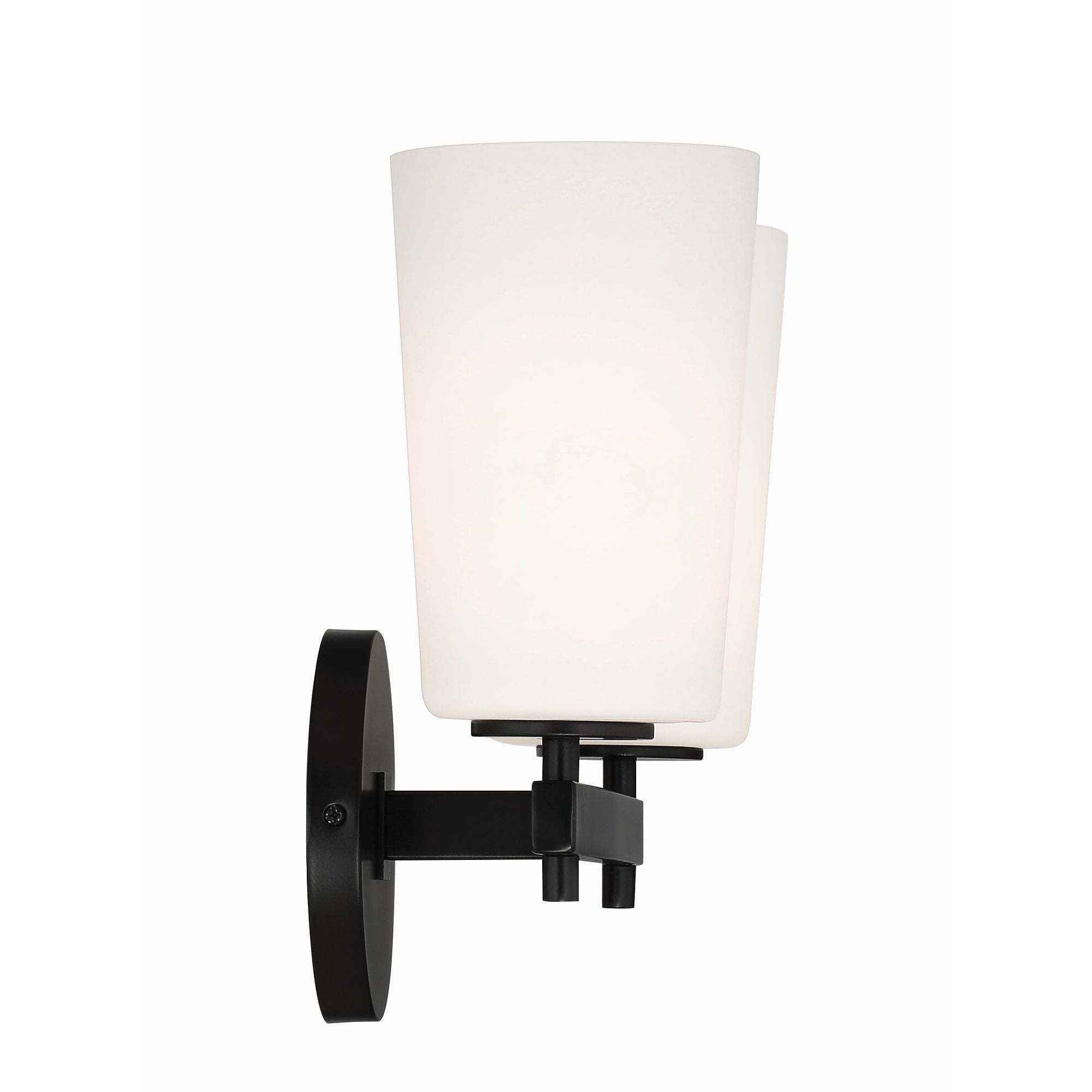 Colton 2 Light Black Sconce Glass 14.75"W x 11.75"H x 6"D