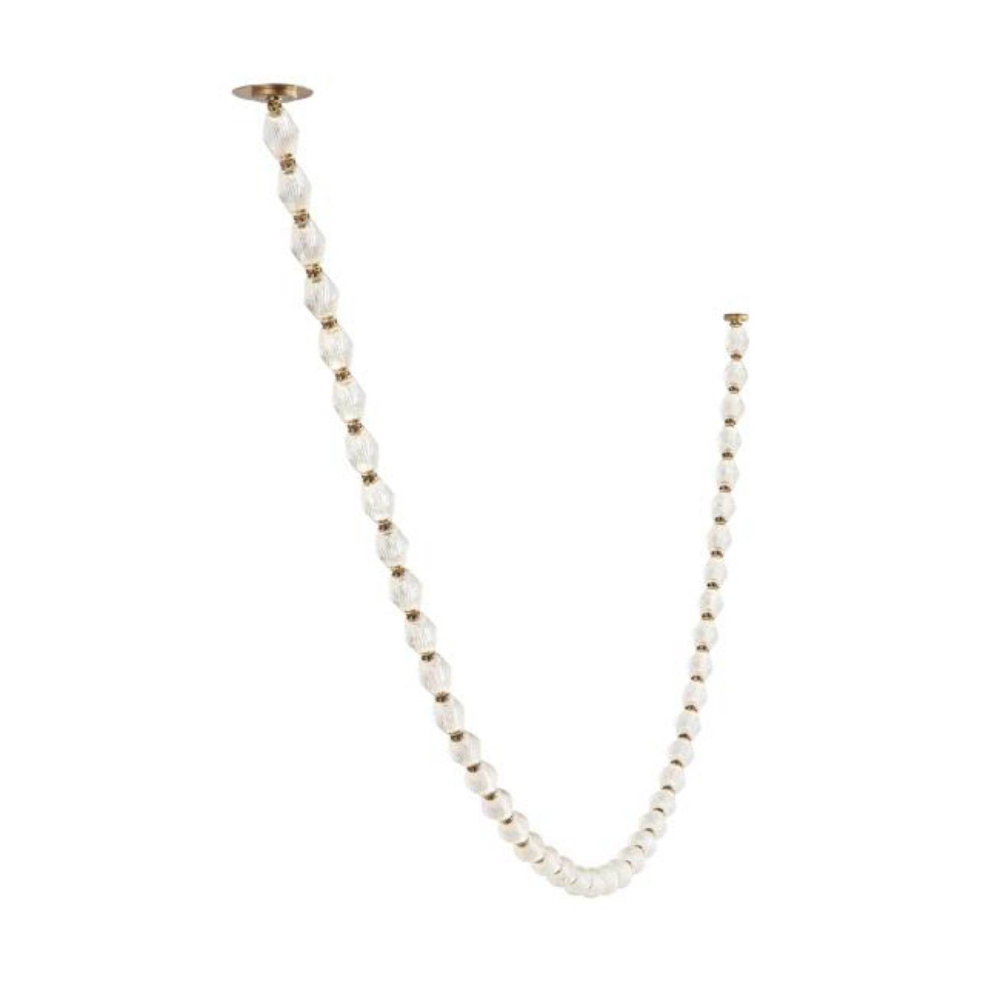 Collier 132 Chandelier Chandeliers 1-Light LED 2700K Natural Brass by Sean Lavin